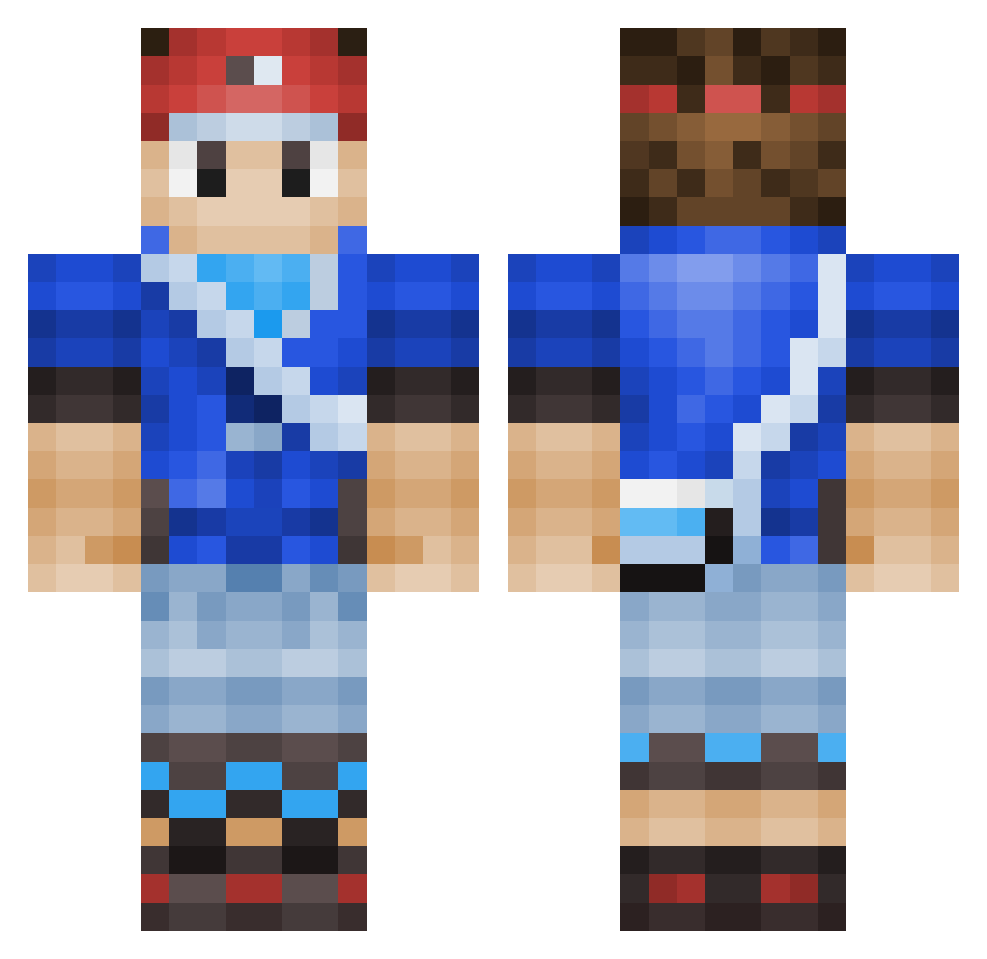 Kingdom Minecraft skin, front and back view