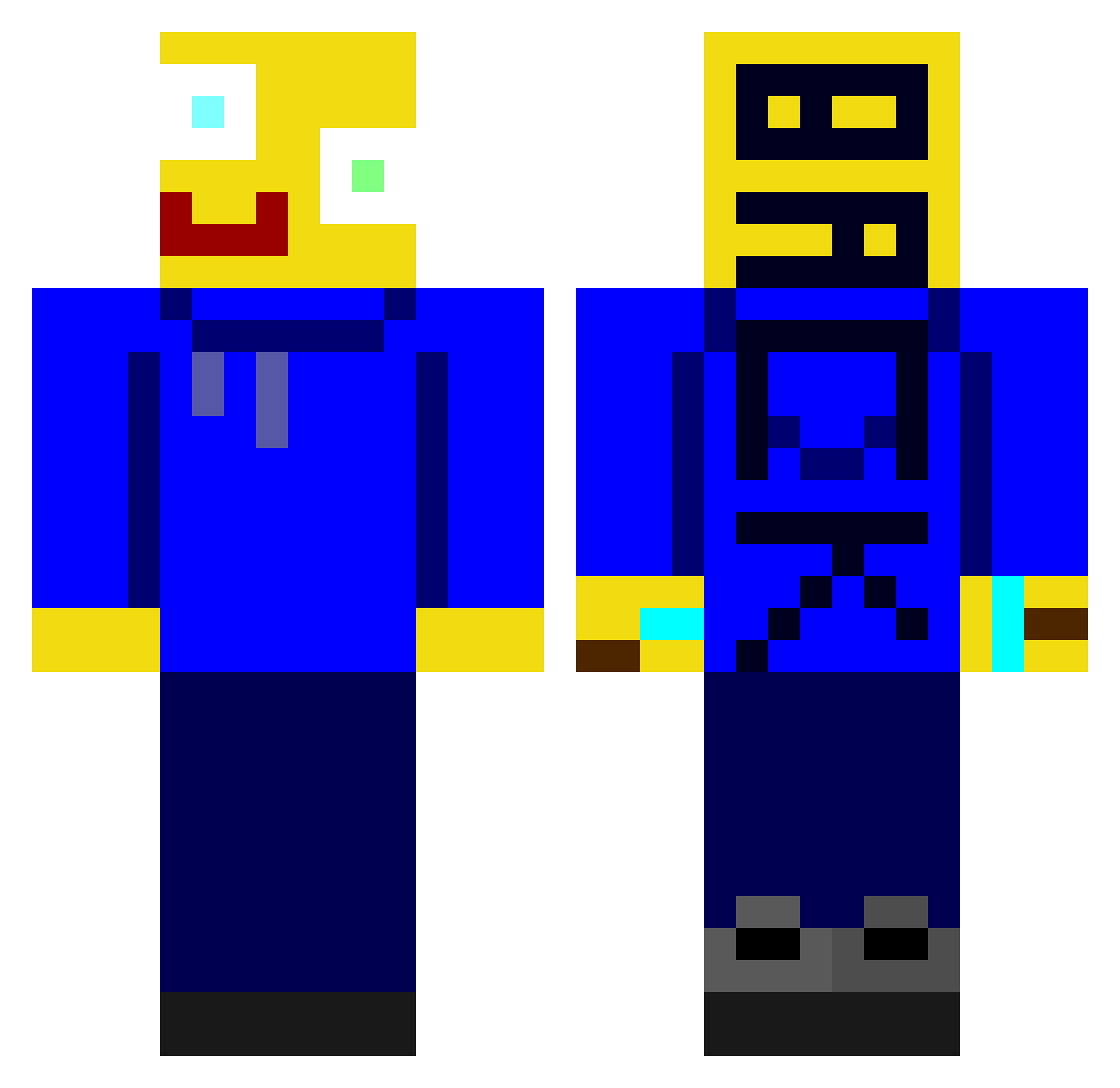 TindurSoren Minecraft skin, front and back view