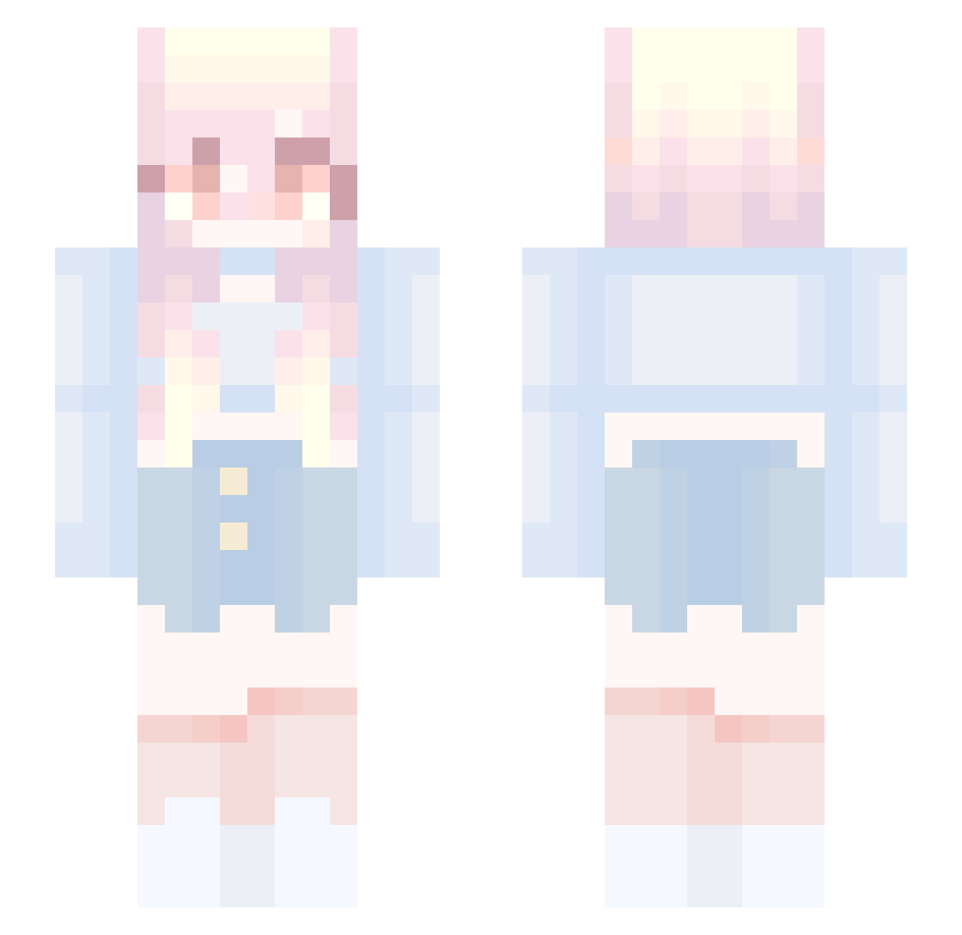 yun_mu233 Minecraft skin, front and back view