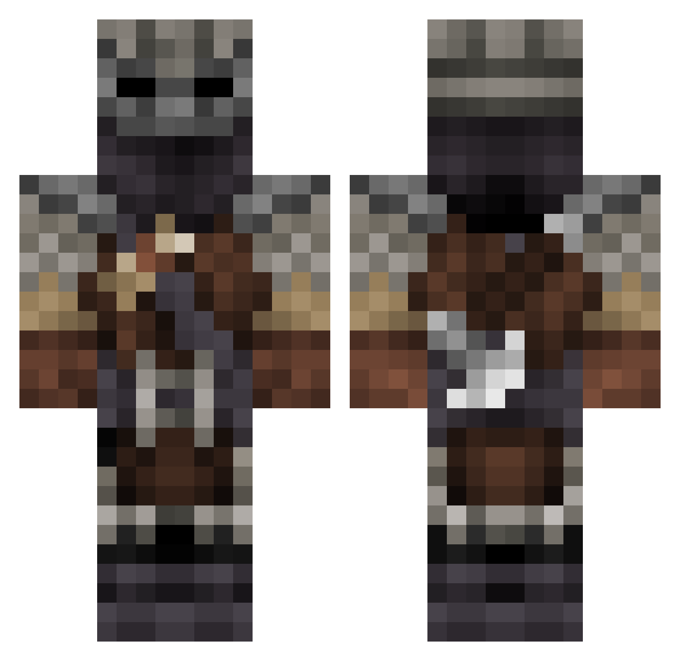 ZZZMETA Minecraft skin, front and back view