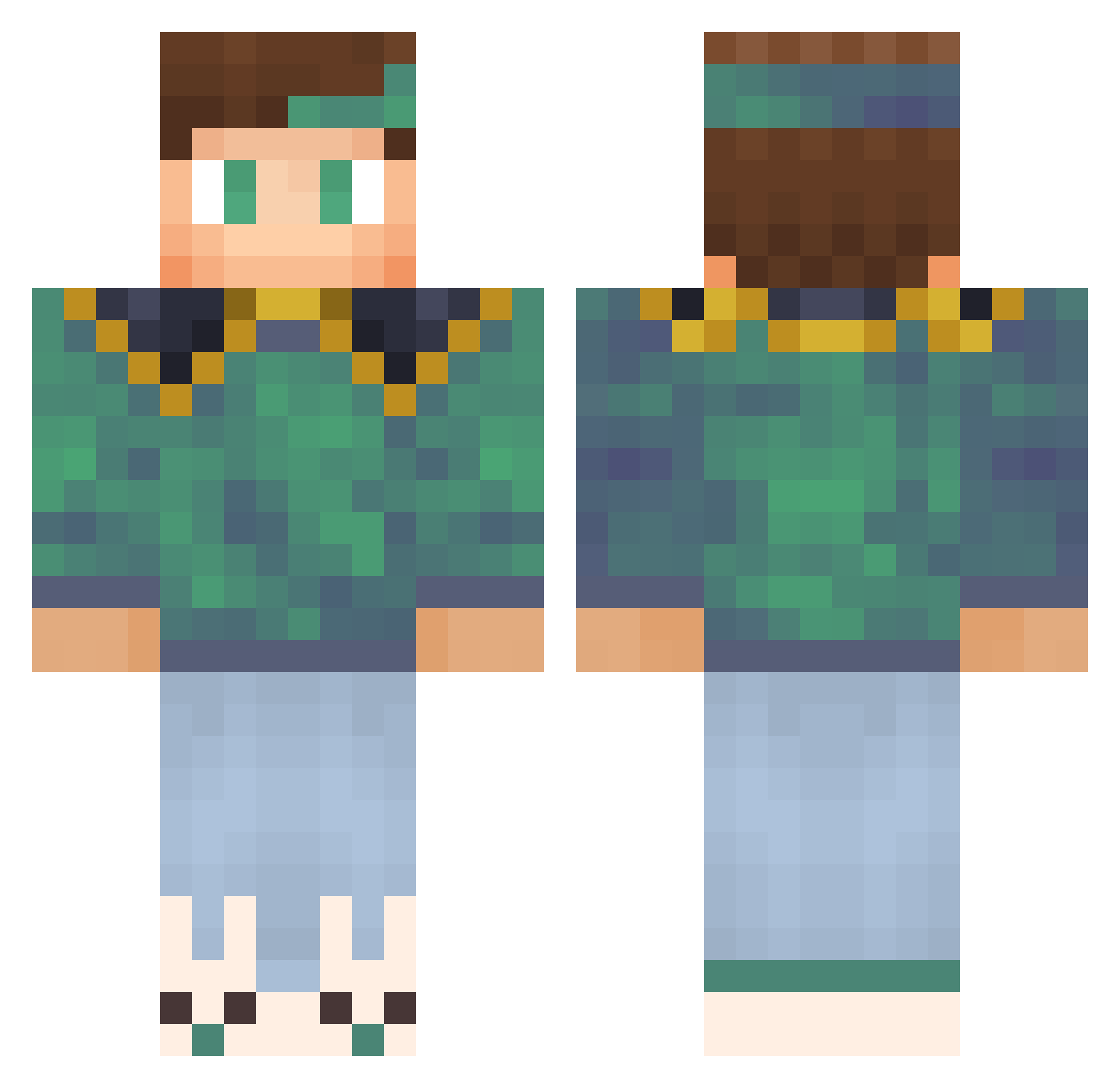 RTX4090Ti Minecraft skin, front and back view