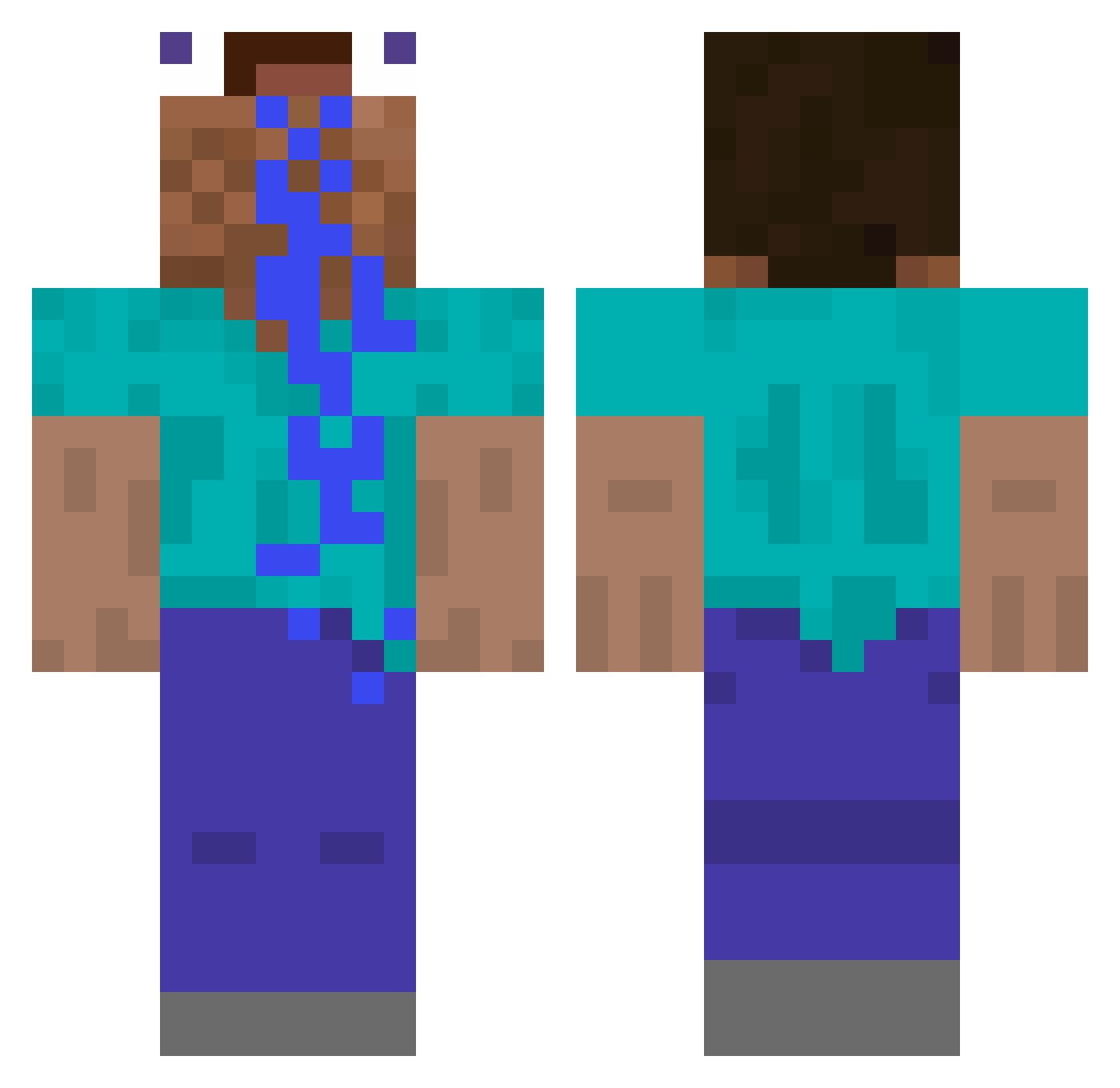 TheHumble_1 Minecraft skin, front and back view