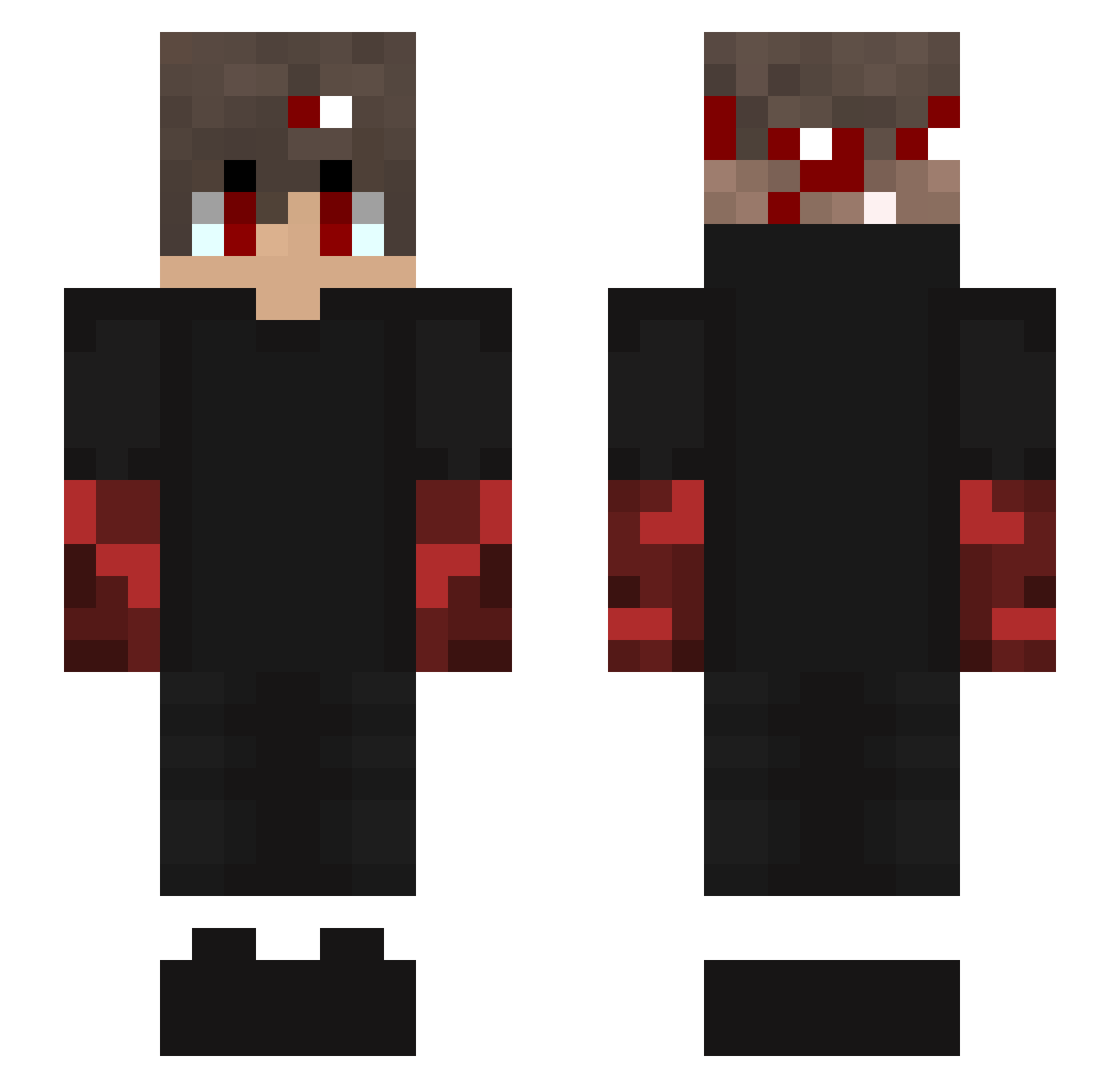 SapphireGeek Minecraft skin, front and back view