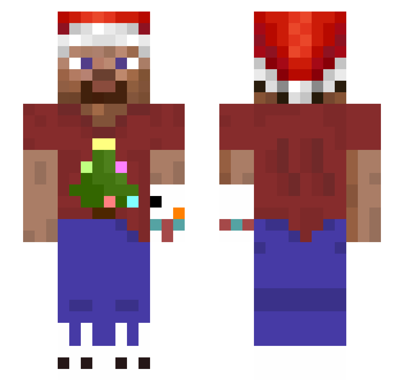 Stealthlesss Minecraft skin, front and back view
