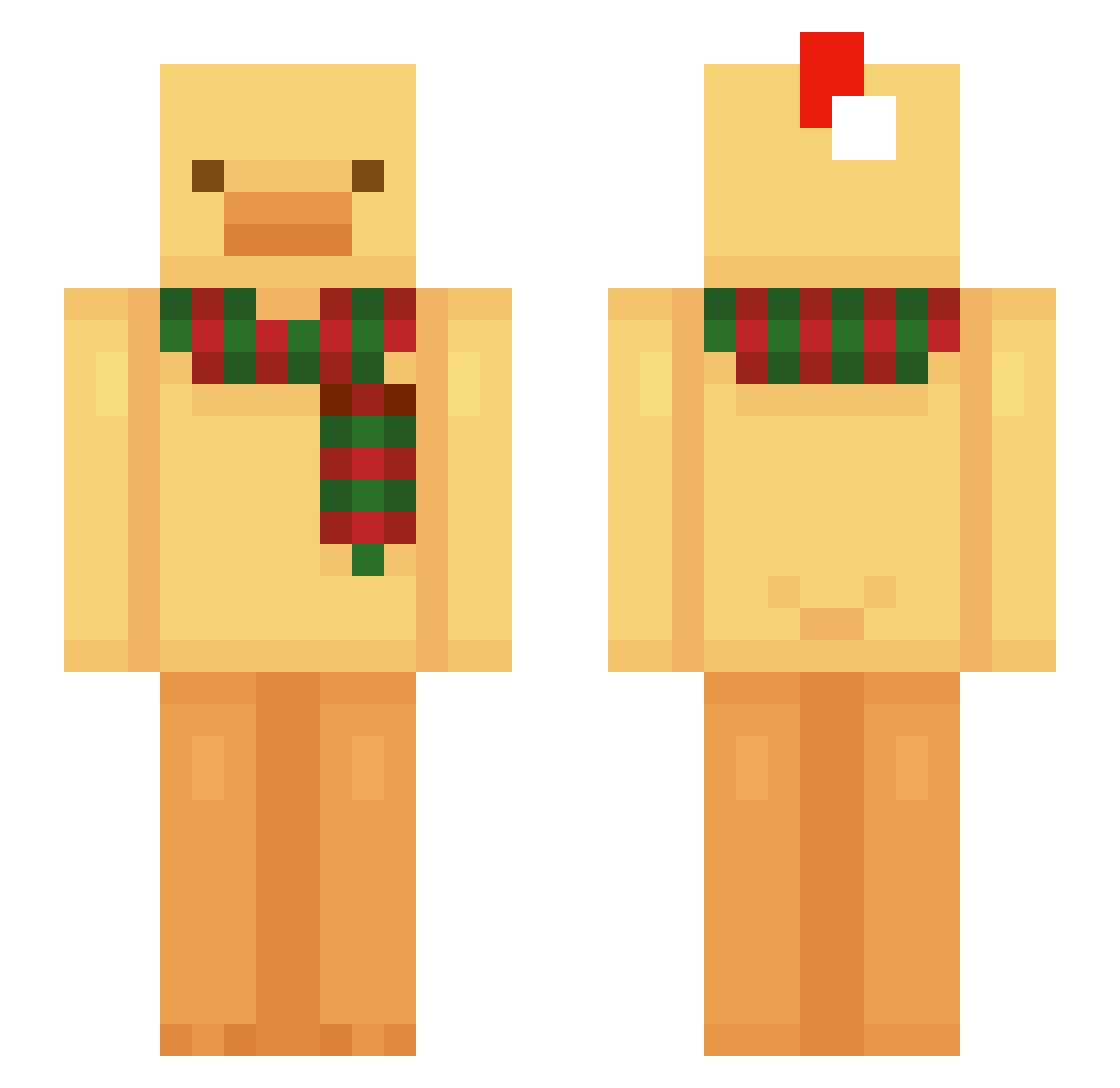 HangulPapi Minecraft skin, front and back view
