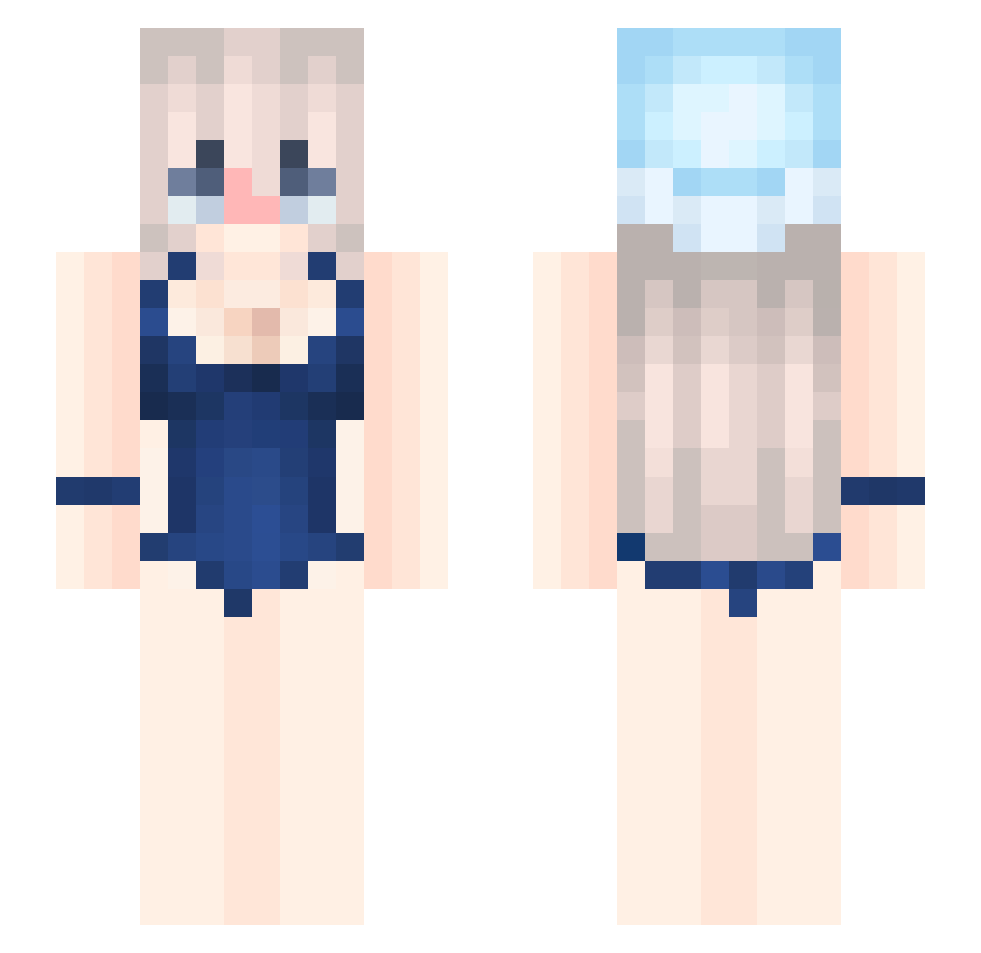 seamexy Minecraft skin, front and back view