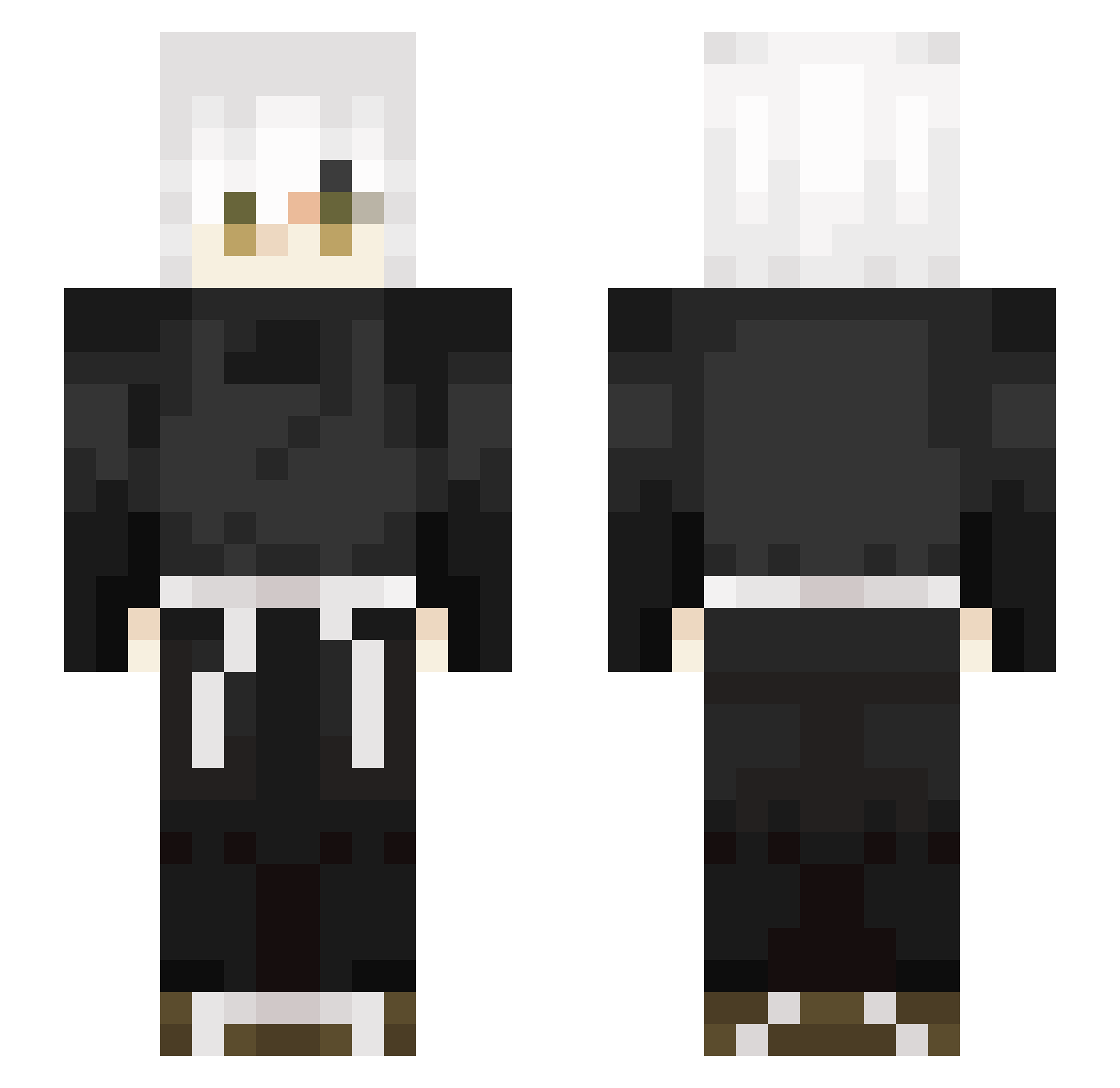 Willmxcl Minecraft skin, front and back view