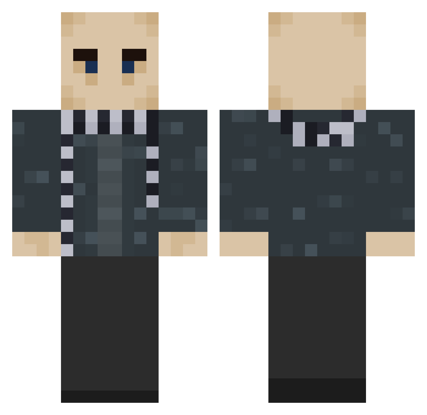 wh4rt0n Minecraft skin, front and back view