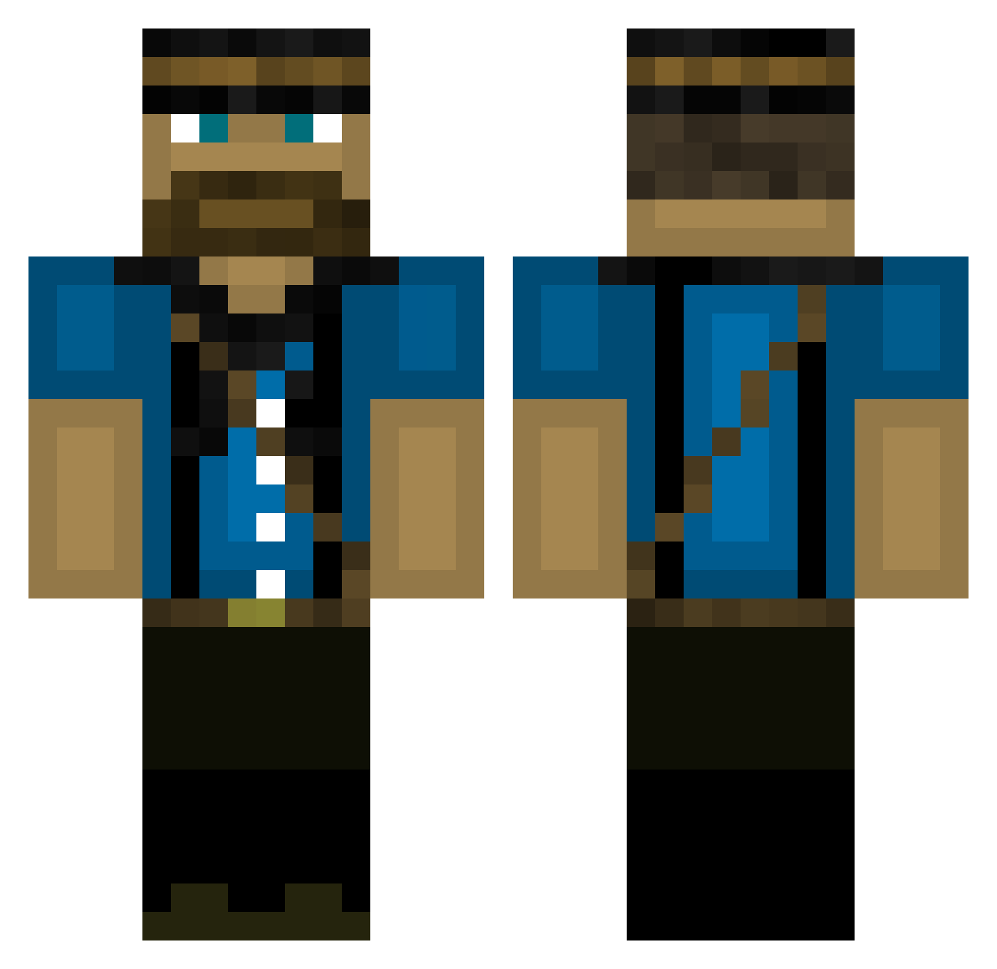 thatscrazydamn Minecraft skin, front and back view