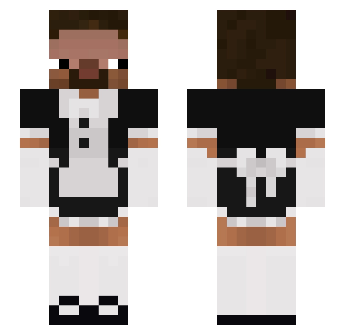 Yhelo Minecraft skin, front and back view