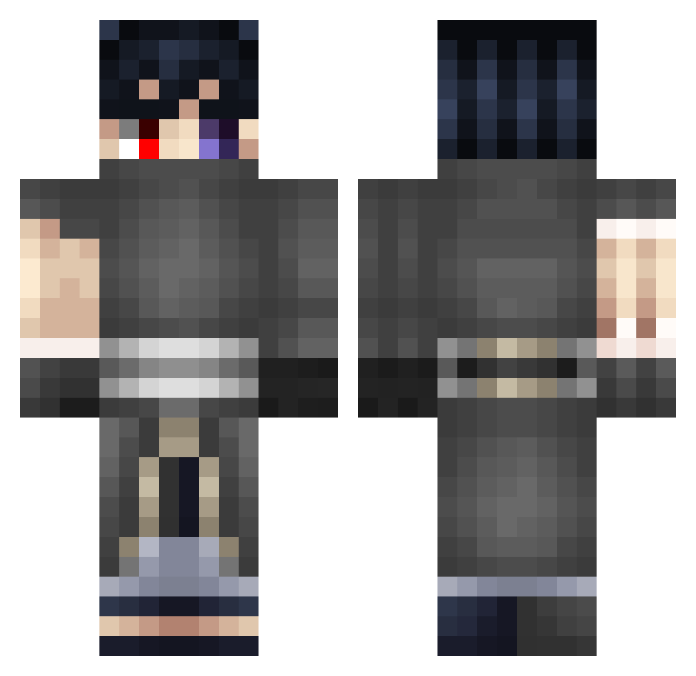 s3b4_mc Minecraft skin, front and back view