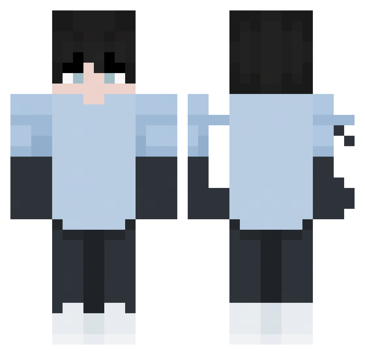 xHypeNN_ Minecraft skin, front and back view