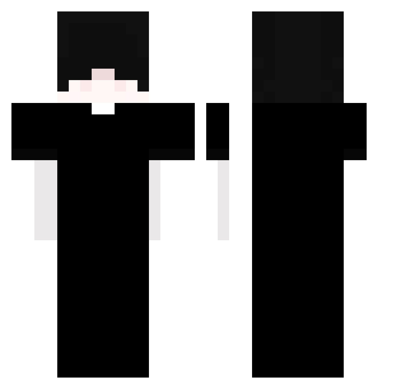 SigmaTung Minecraft skin, front and back view
