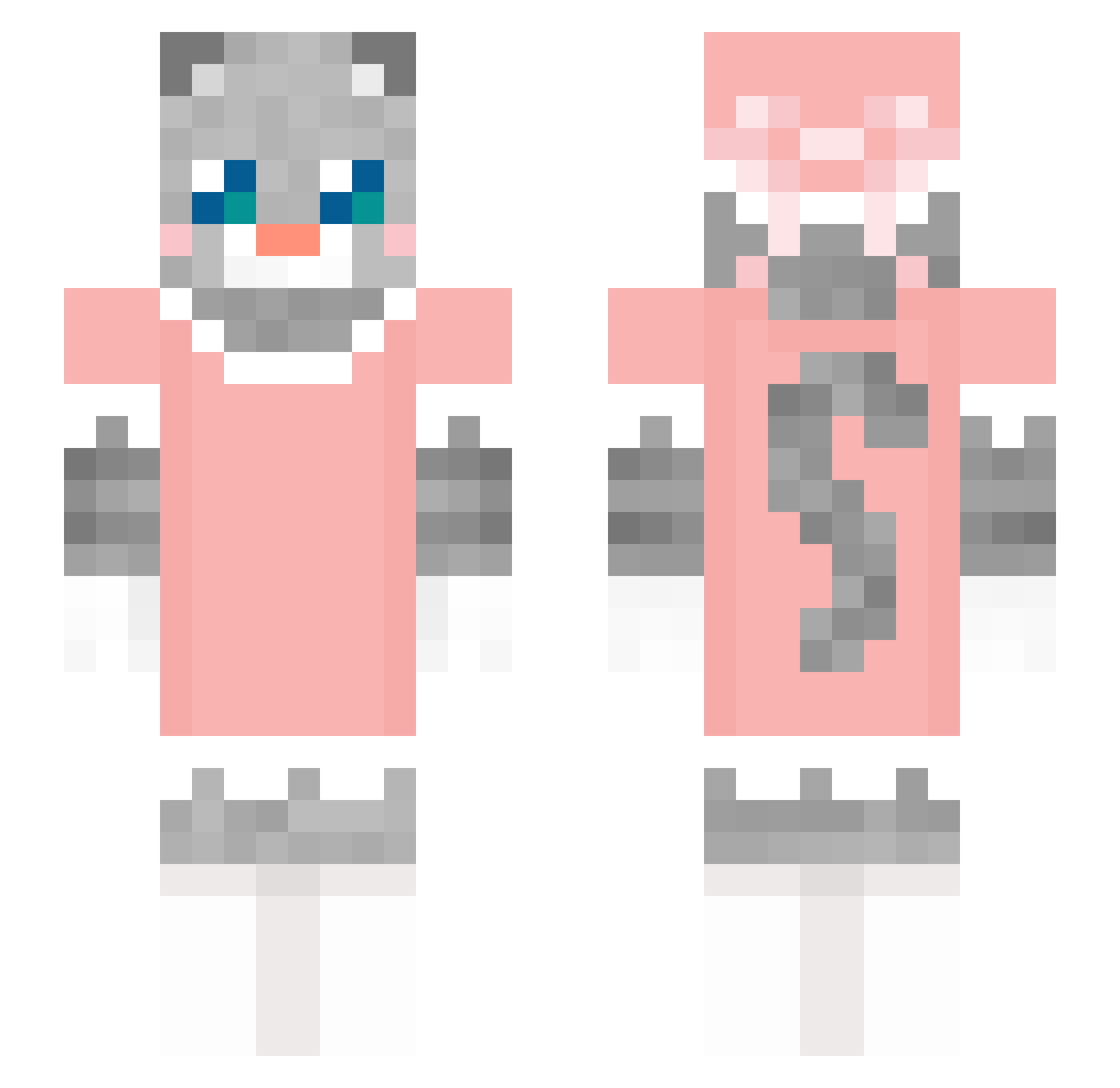 Alyce Minecraft skin, front and back view