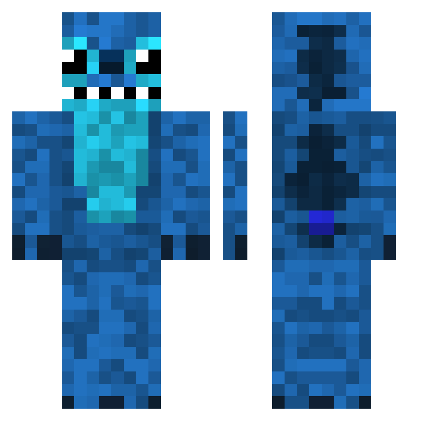 irmA Minecraft skin, front and back view