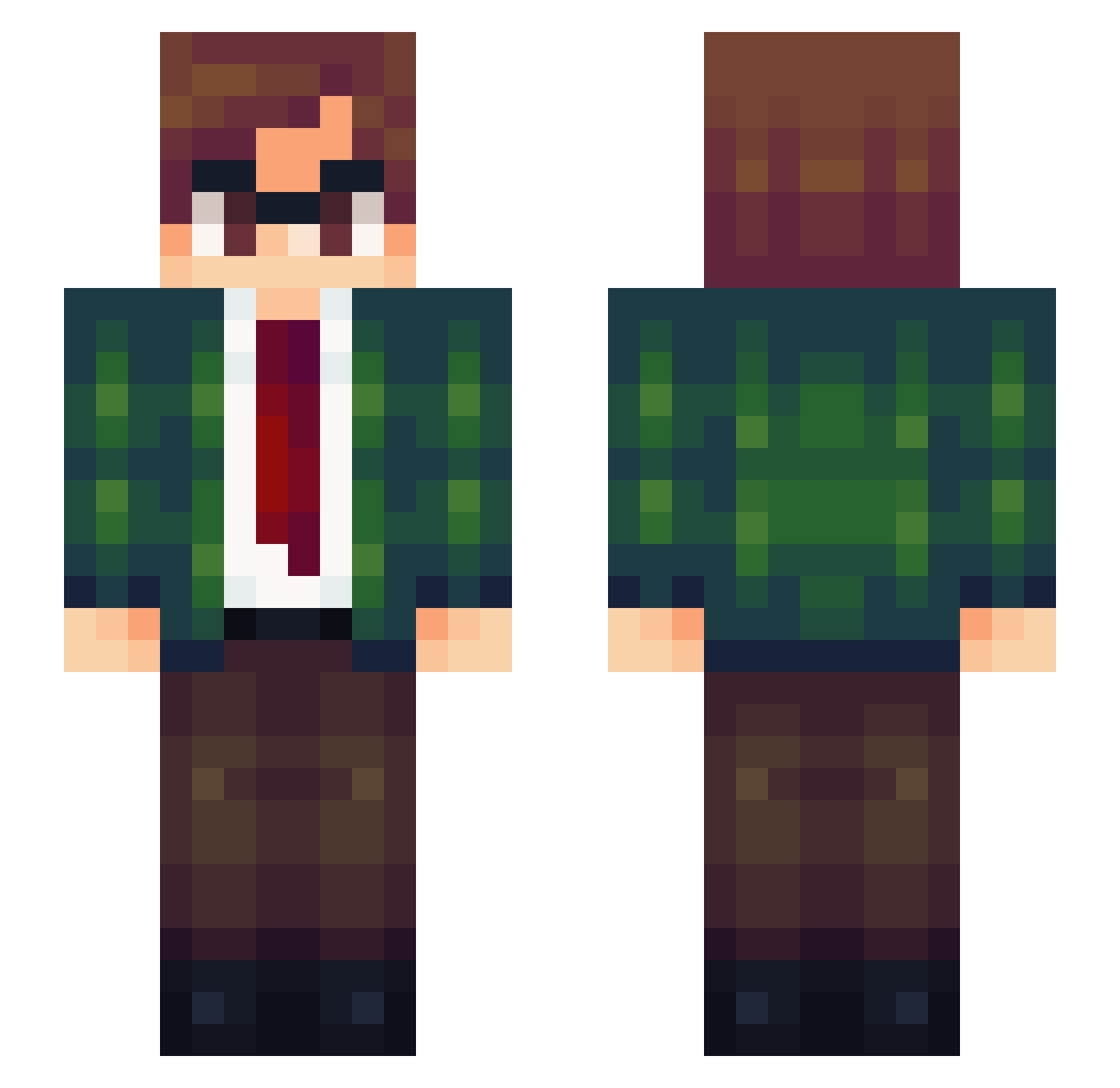 kido_ Minecraft skin, front and back view