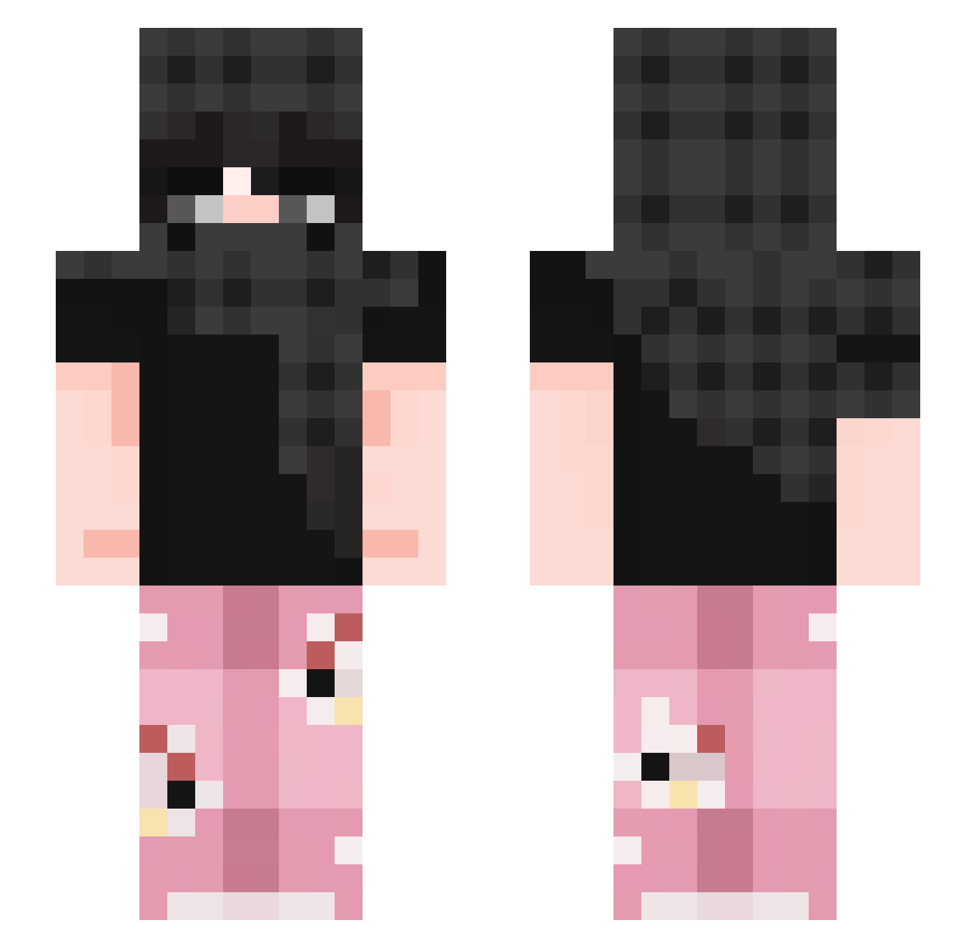 Vaanegas Minecraft skin, front and back view
