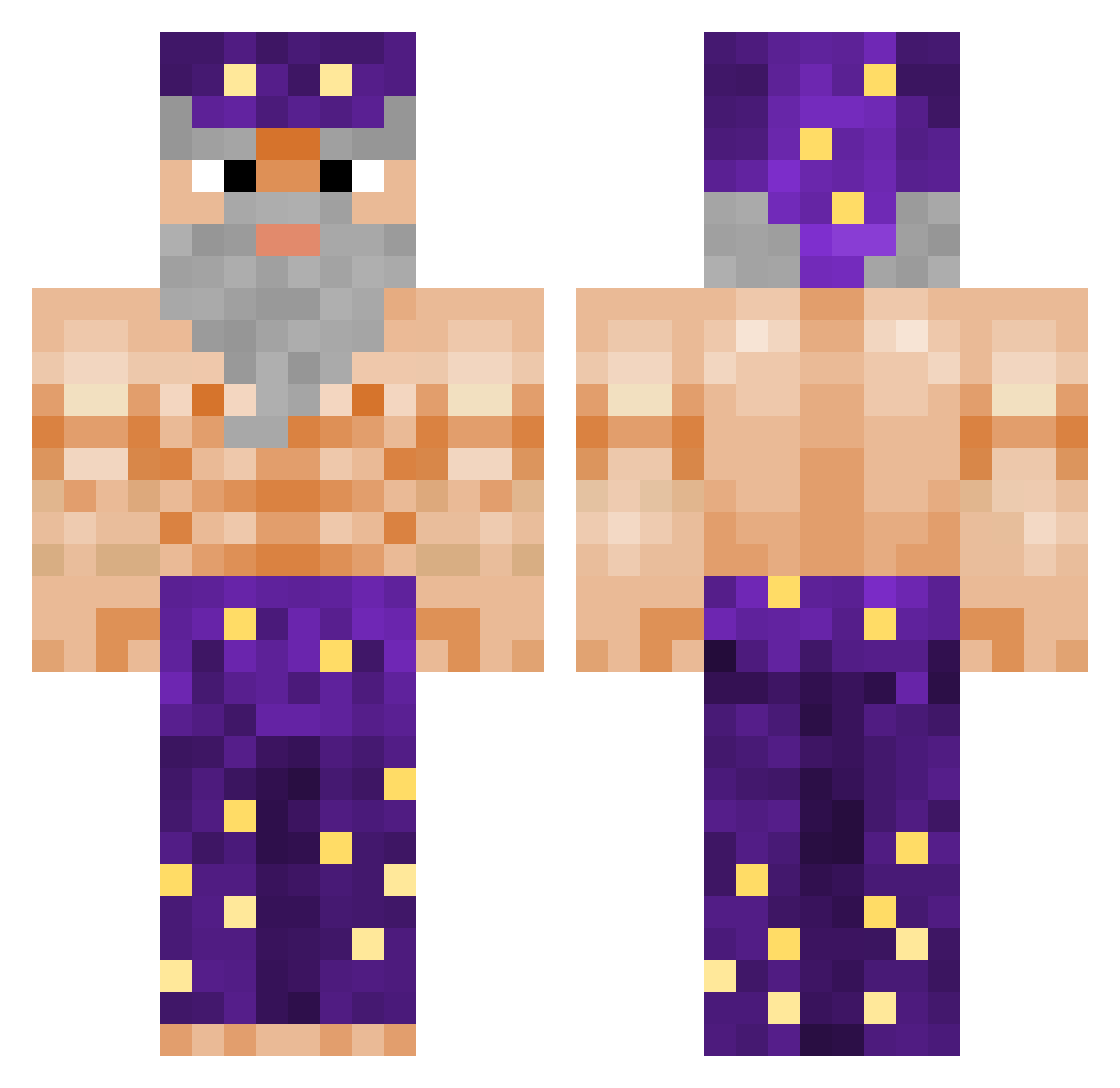 USADOR Minecraft skin, front and back view