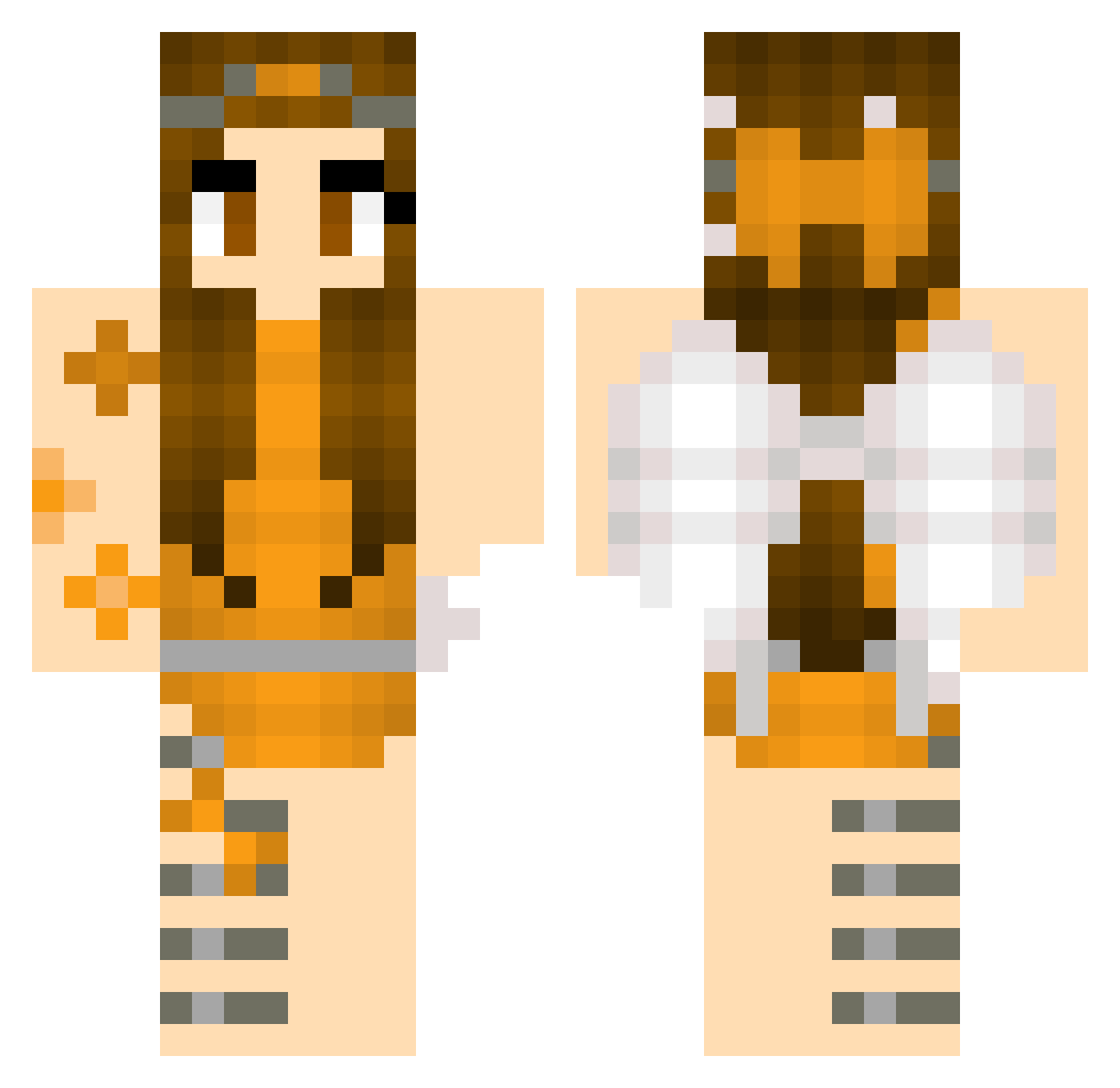 Simplistic Minecraft skin, front and back view