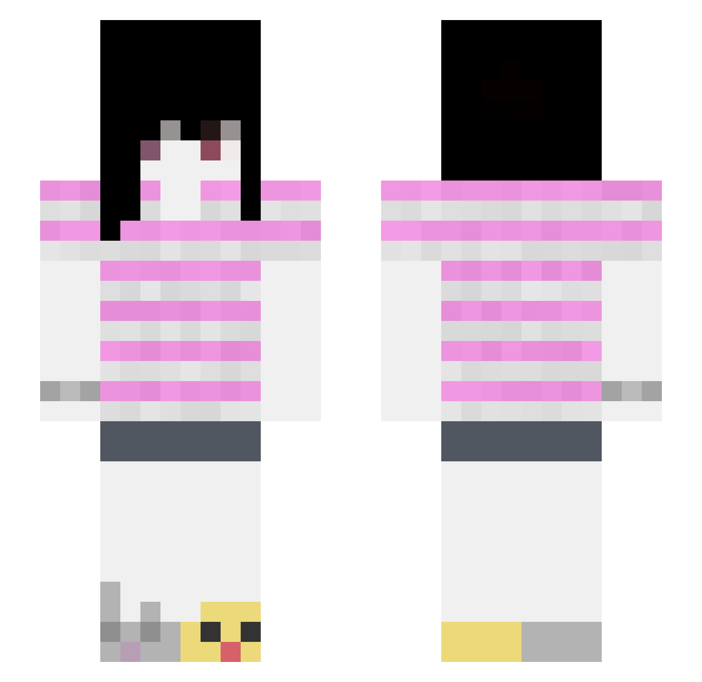 MeowMeowMeowMeow Minecraft skin, front and back view