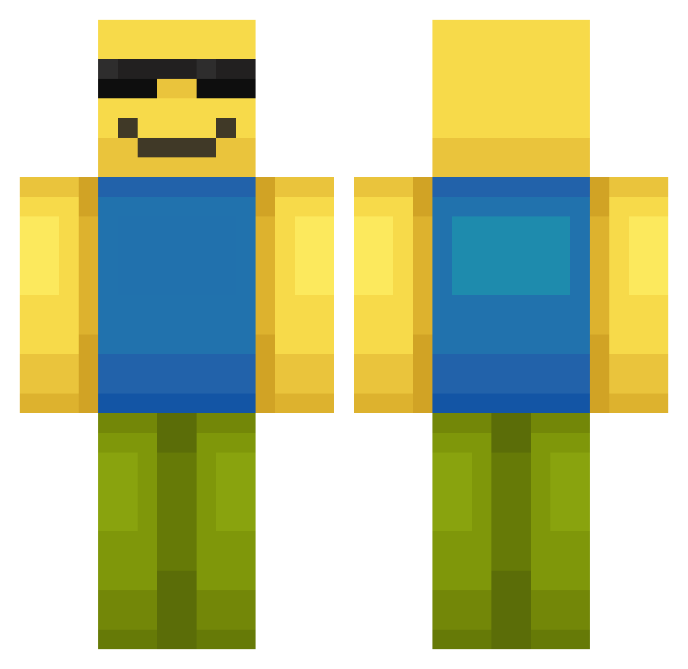 tsrifbluu_ Minecraft skin, front and back view