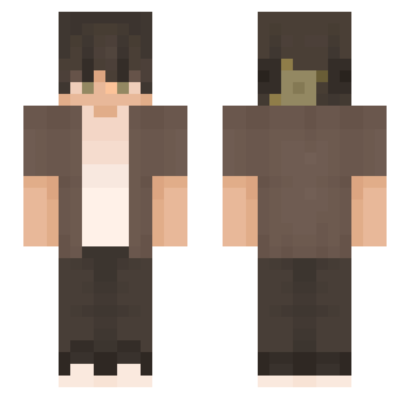 Rachel_De Minecraft skin, front and back view