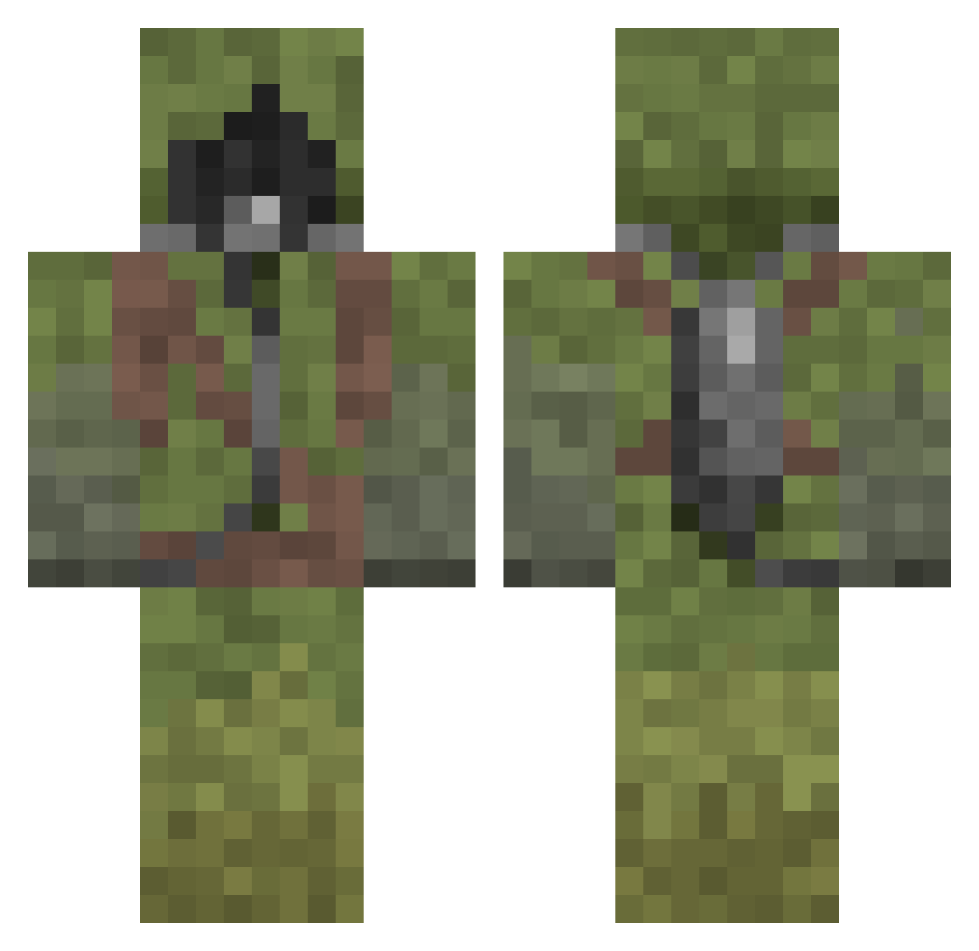 Nagorno Minecraft skin, front and back view