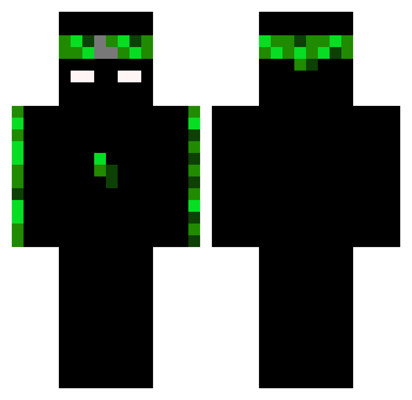 SadWeen Minecraft skin, front and back view