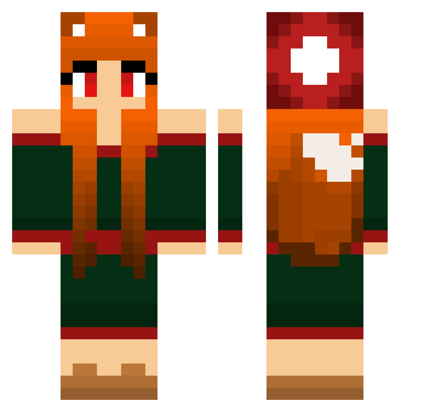 WytchfireGypsy Minecraft skin, front and back view