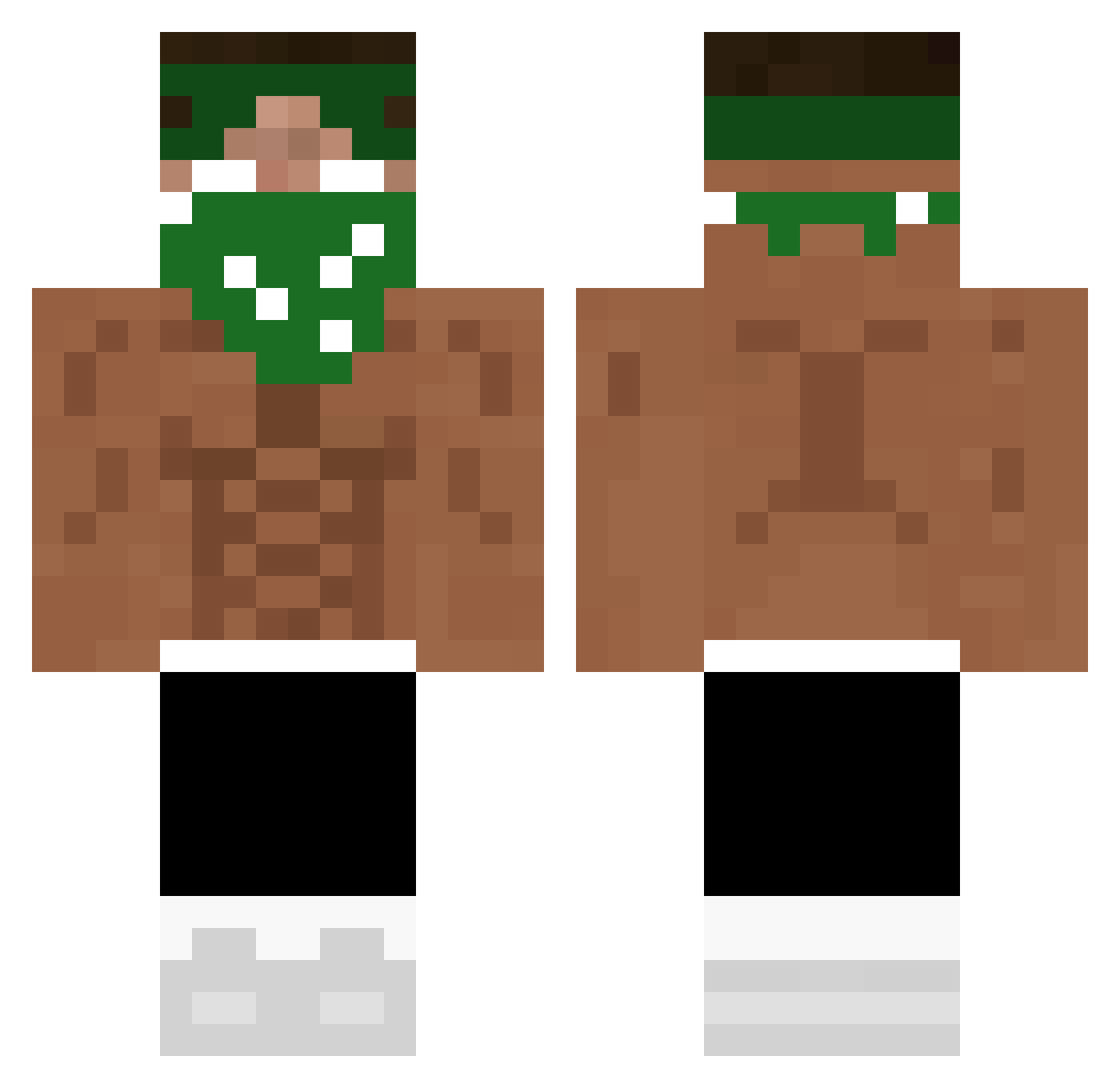 Majran Minecraft skin, front and back view