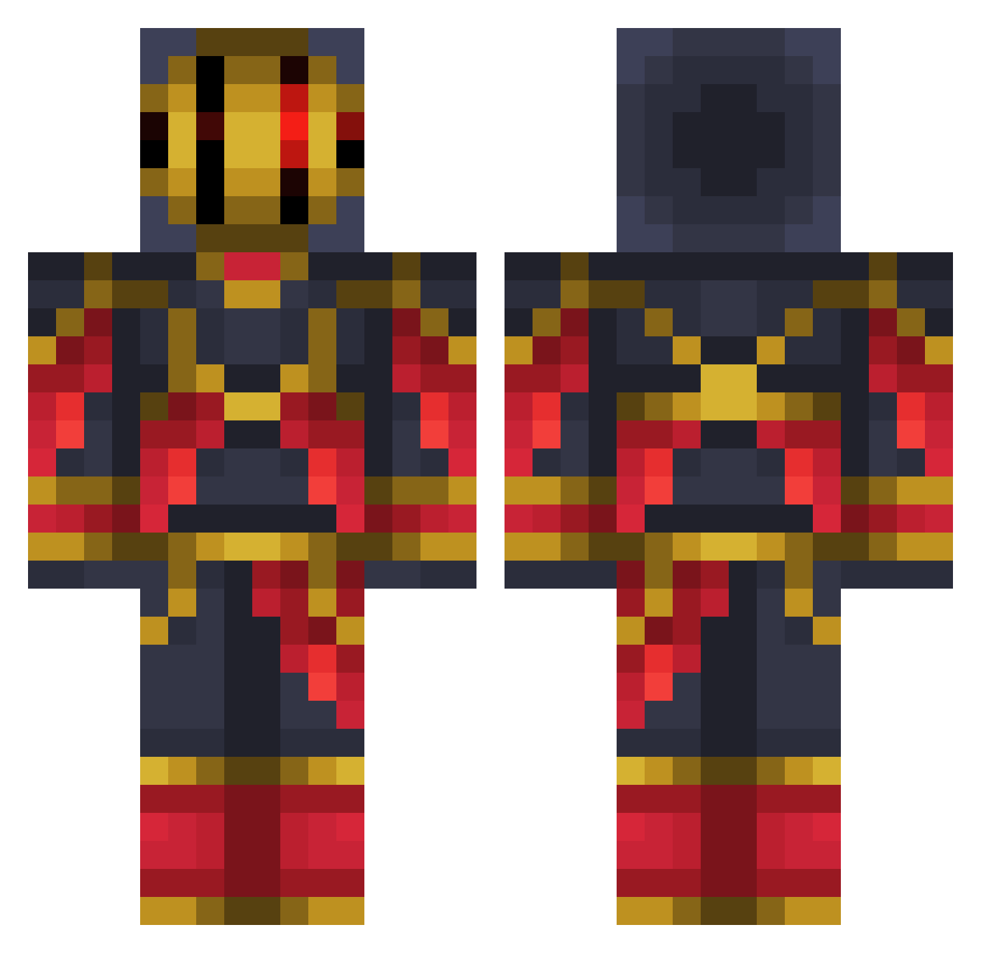 V_i_V_o Minecraft skin, front and back view
