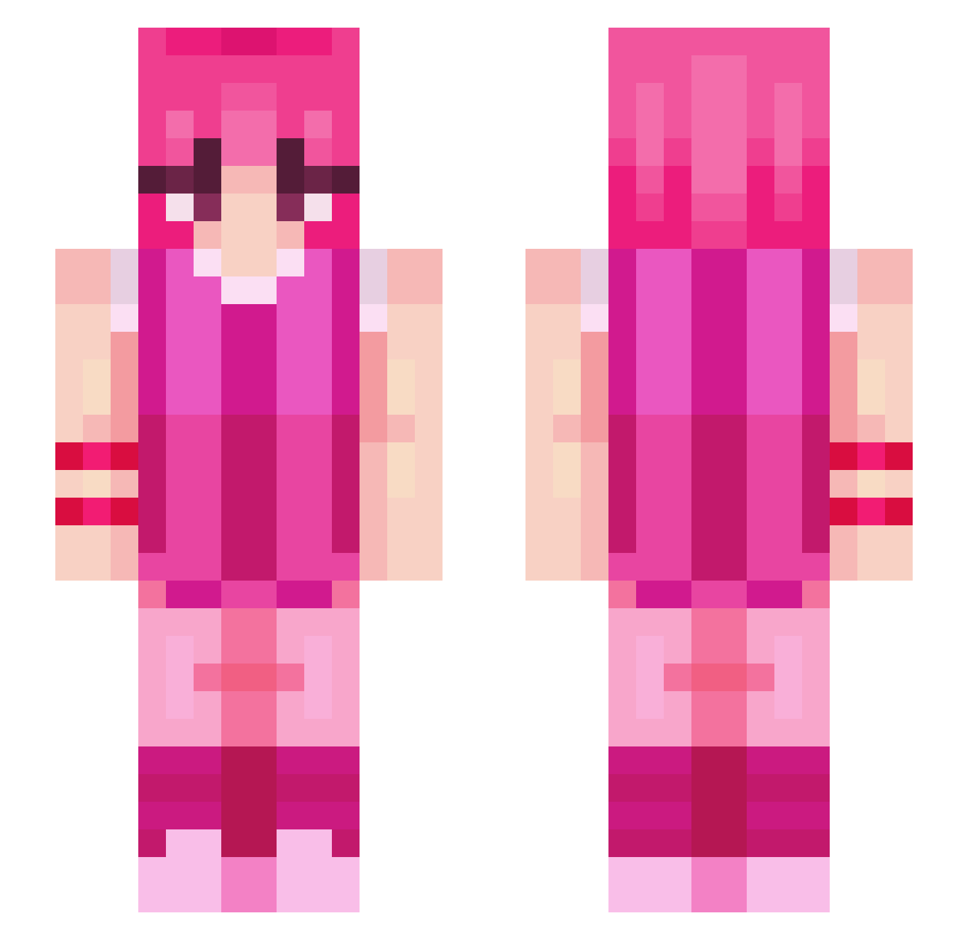 _FSA Minecraft skin, front and back view