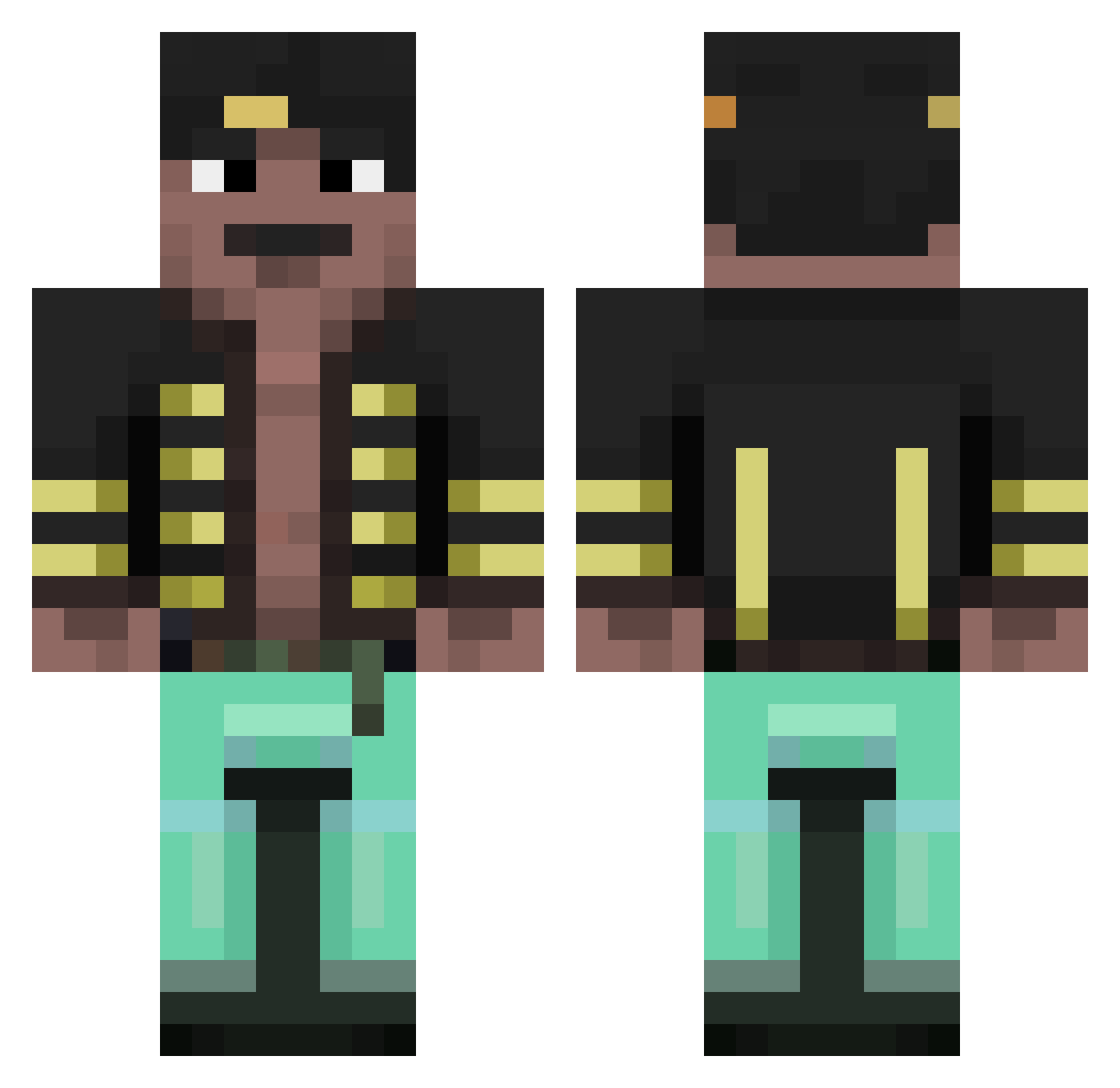 soapconspiracy Minecraft skin, front and back view