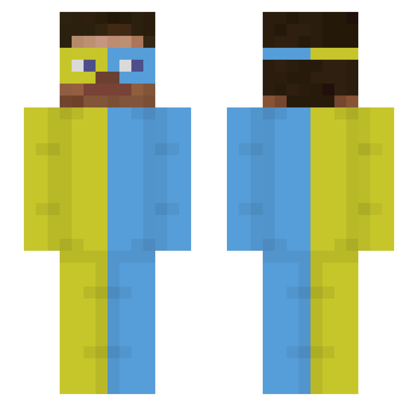 Lokitiw Minecraft skin, front and back view