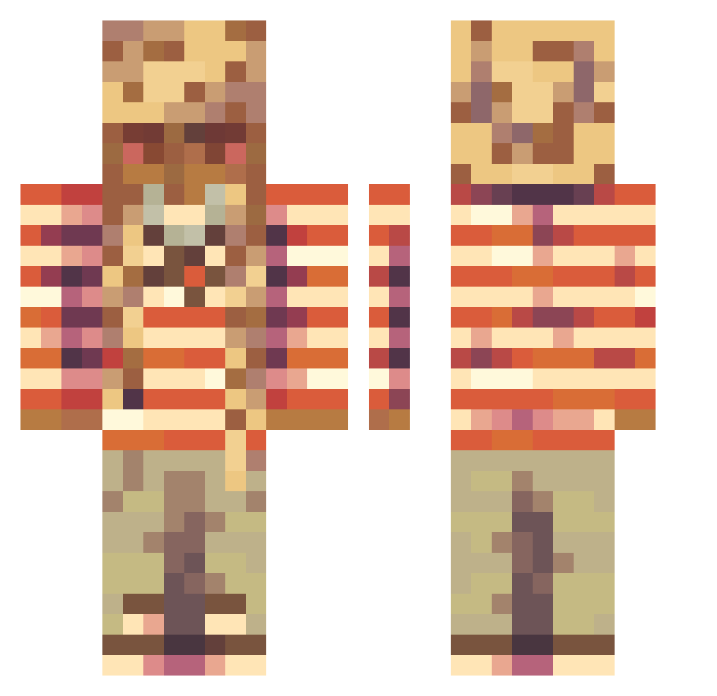 Quanos_ Minecraft skin, front and back view