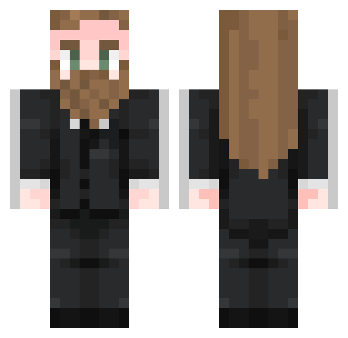 Lilliva12 Minecraft skin, front and back view