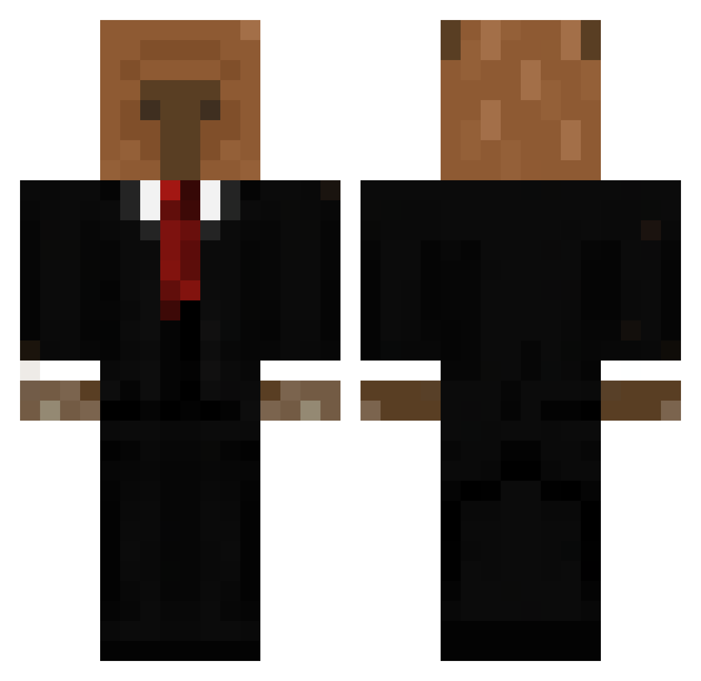 DantasX_ Minecraft skin, front and back view