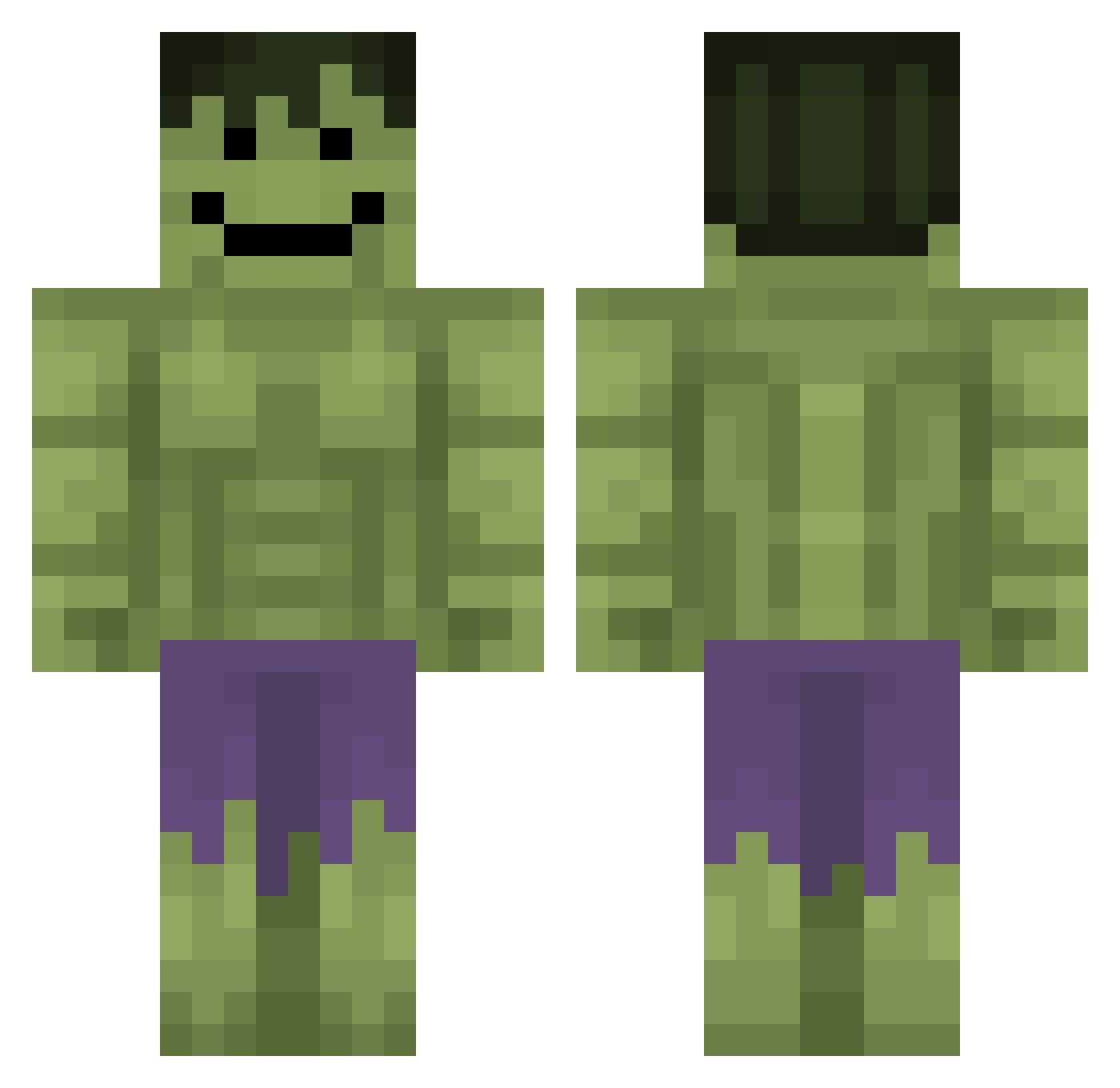 jetdoo Minecraft skin, front and back view