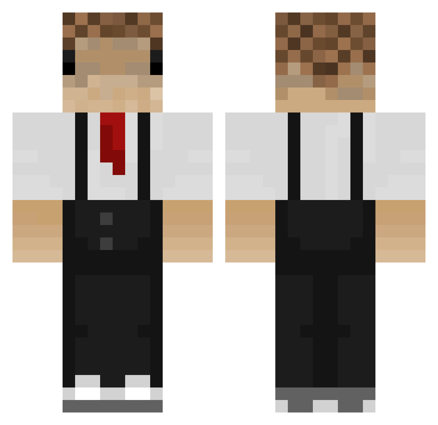 Skyshoot7 Minecraft skin, front and back view
