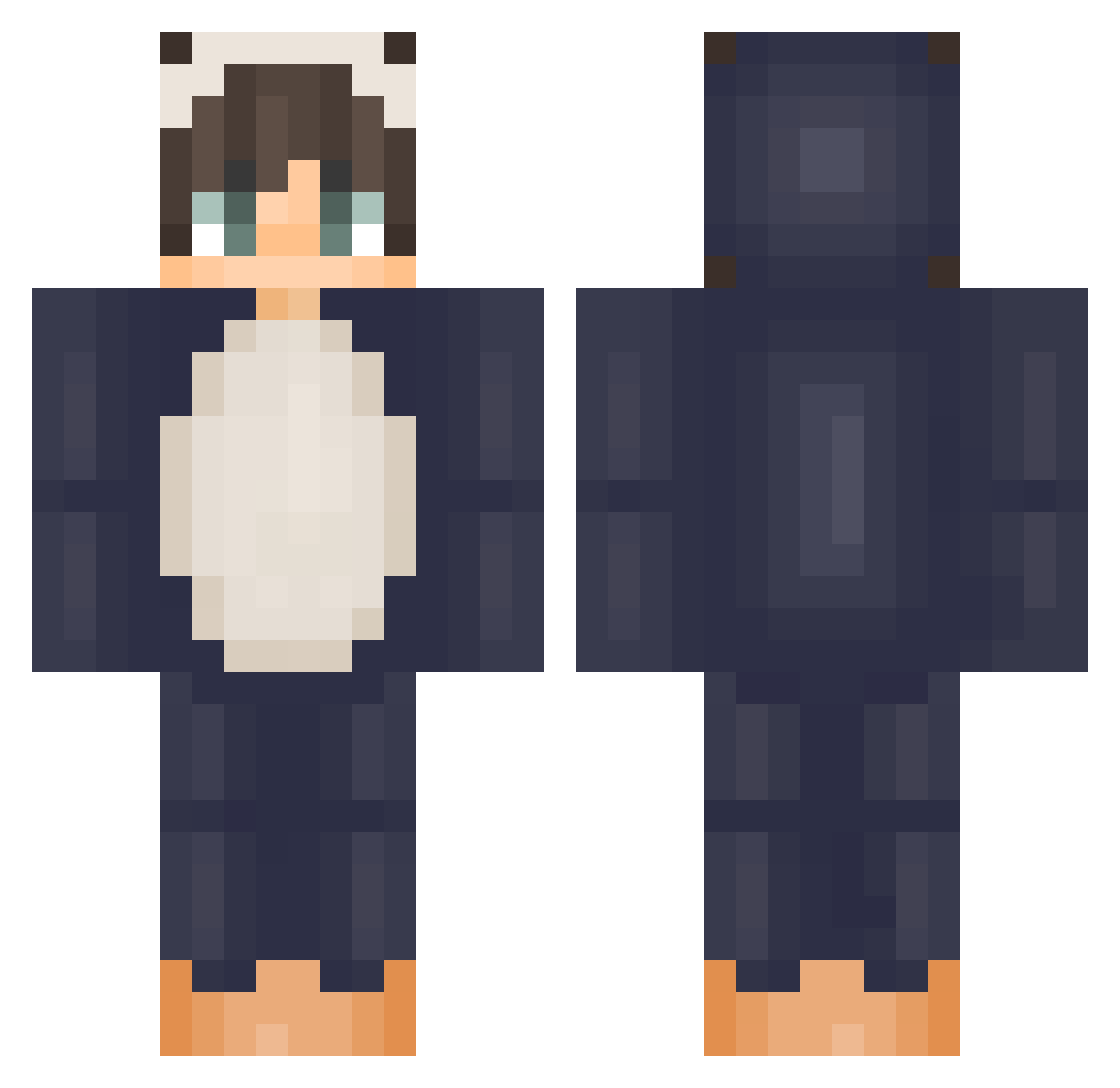 StudymanIsBqd Minecraft skin, front and back view