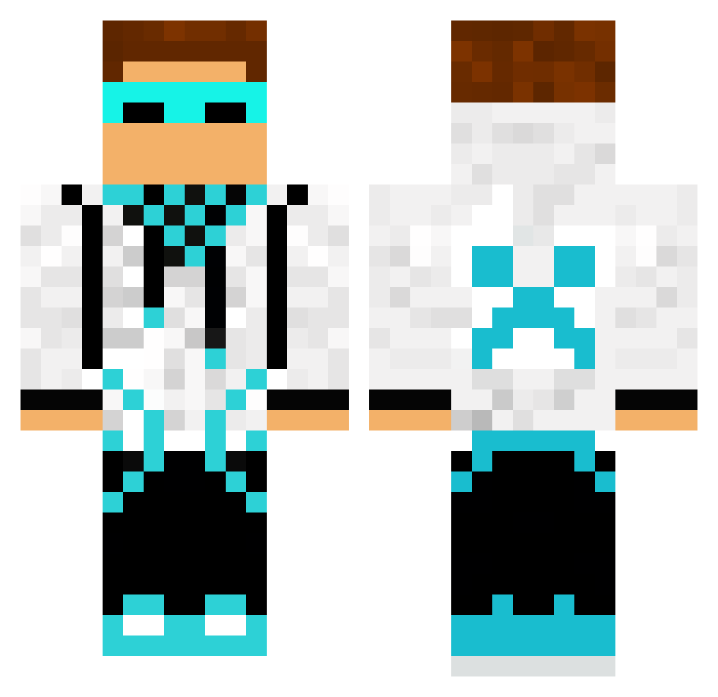 LoakXX Minecraft skin, front and back view