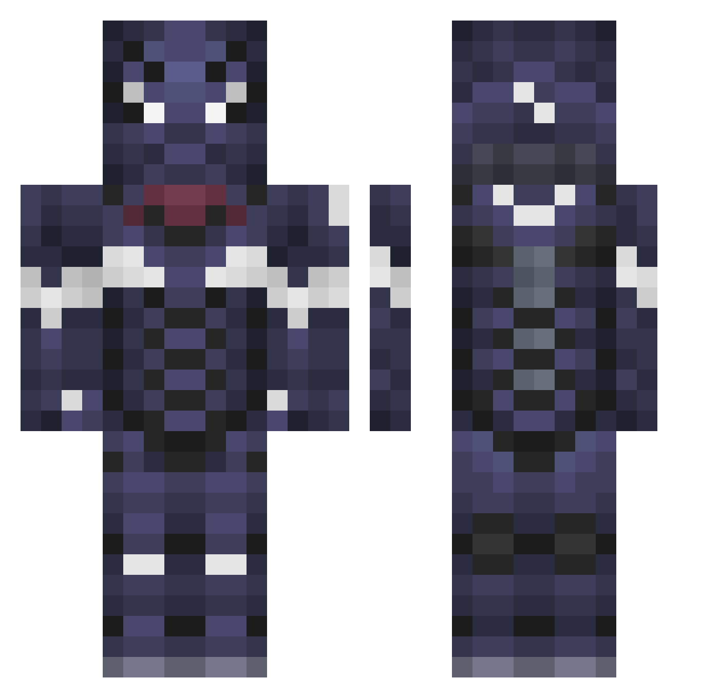 EVANGELION_03 Minecraft skin, front and back view