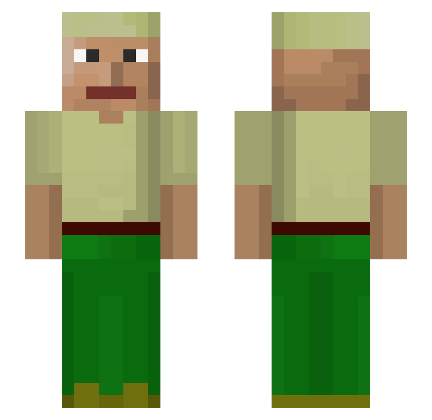 SoyUnPerro Minecraft skin, front and back view