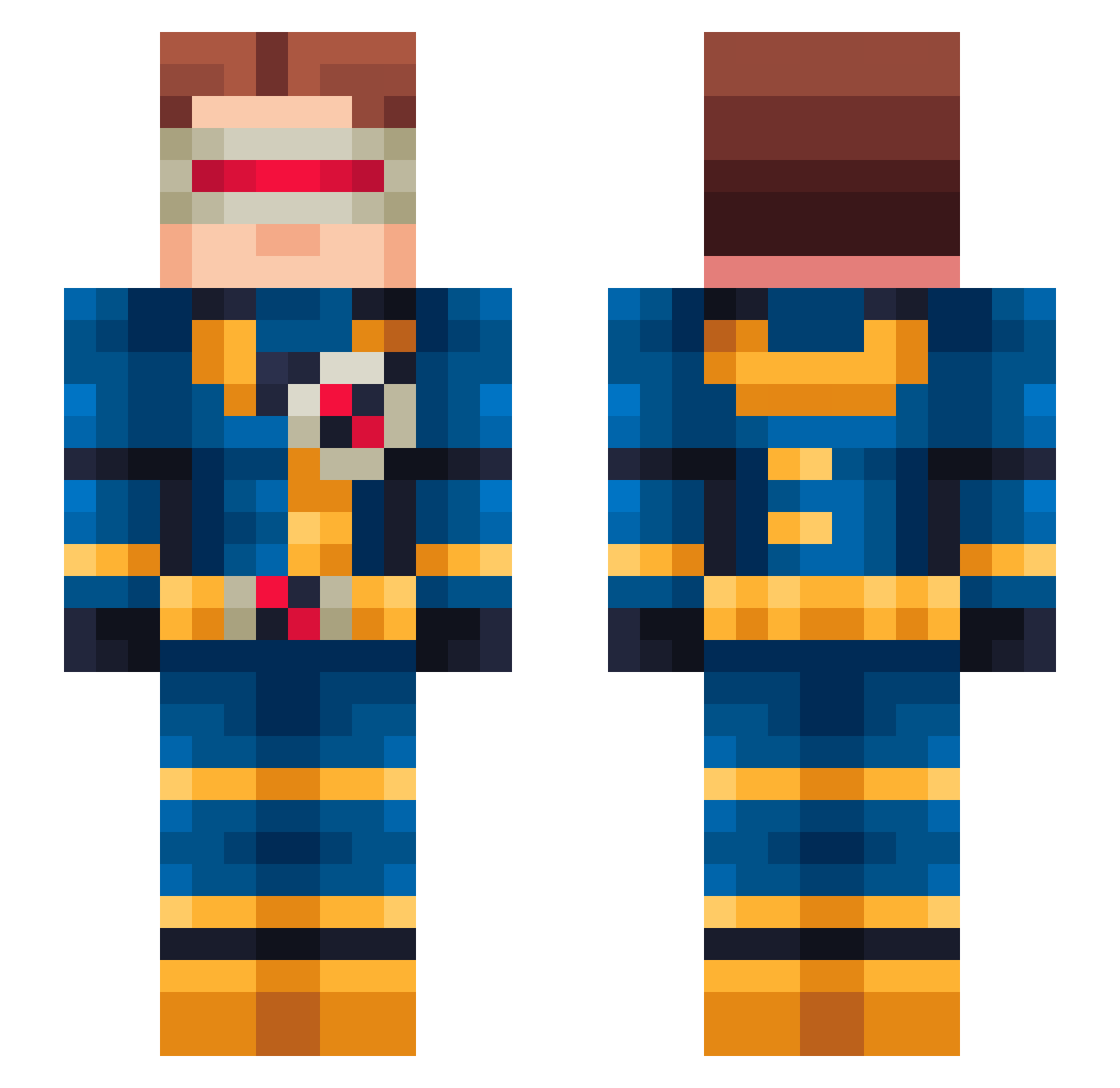 JiziJay Minecraft skin, front and back view