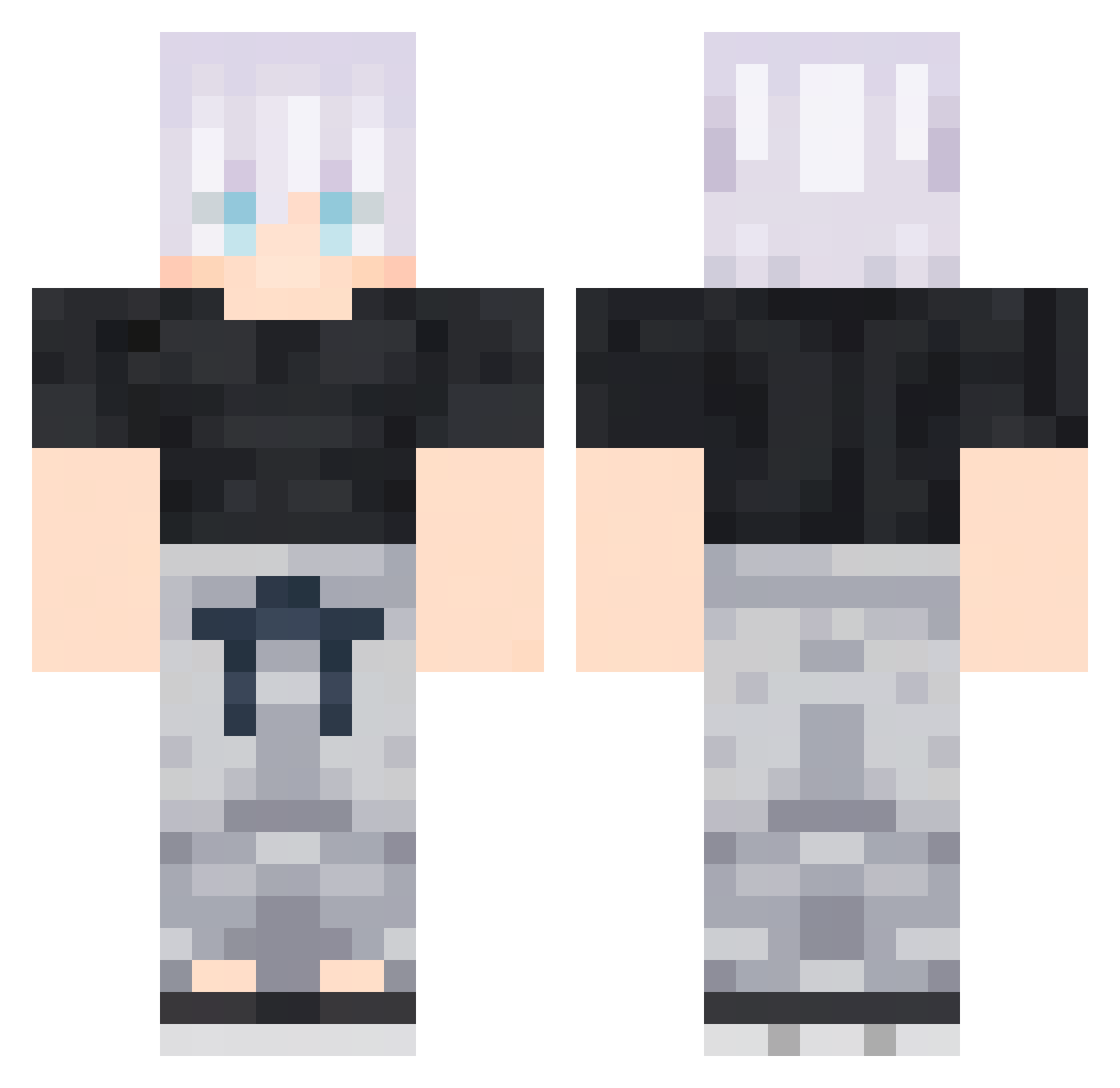 Zakkeus08 Minecraft skin, front and back view