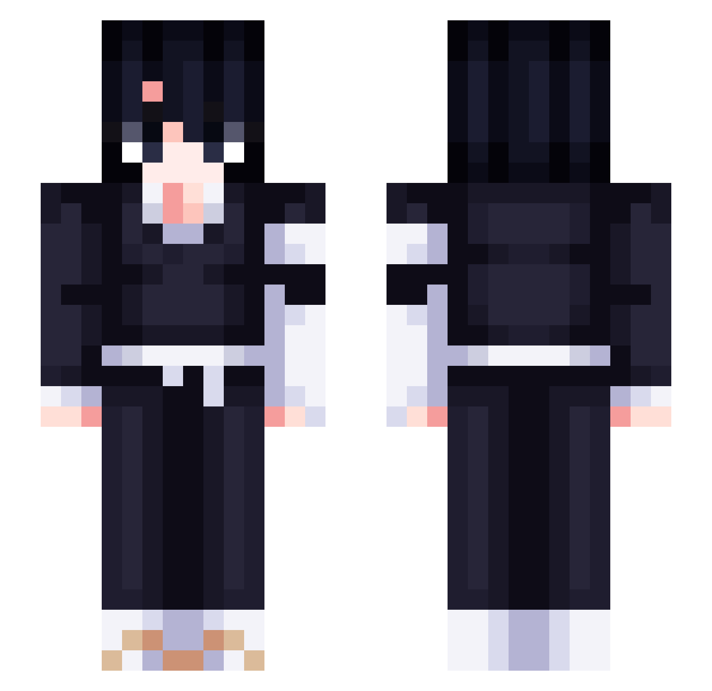 SoySaauce Minecraft skin, front and back view