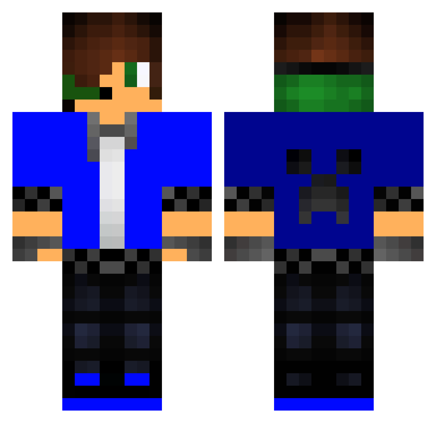 Waxin15 Minecraft skin, front and back view