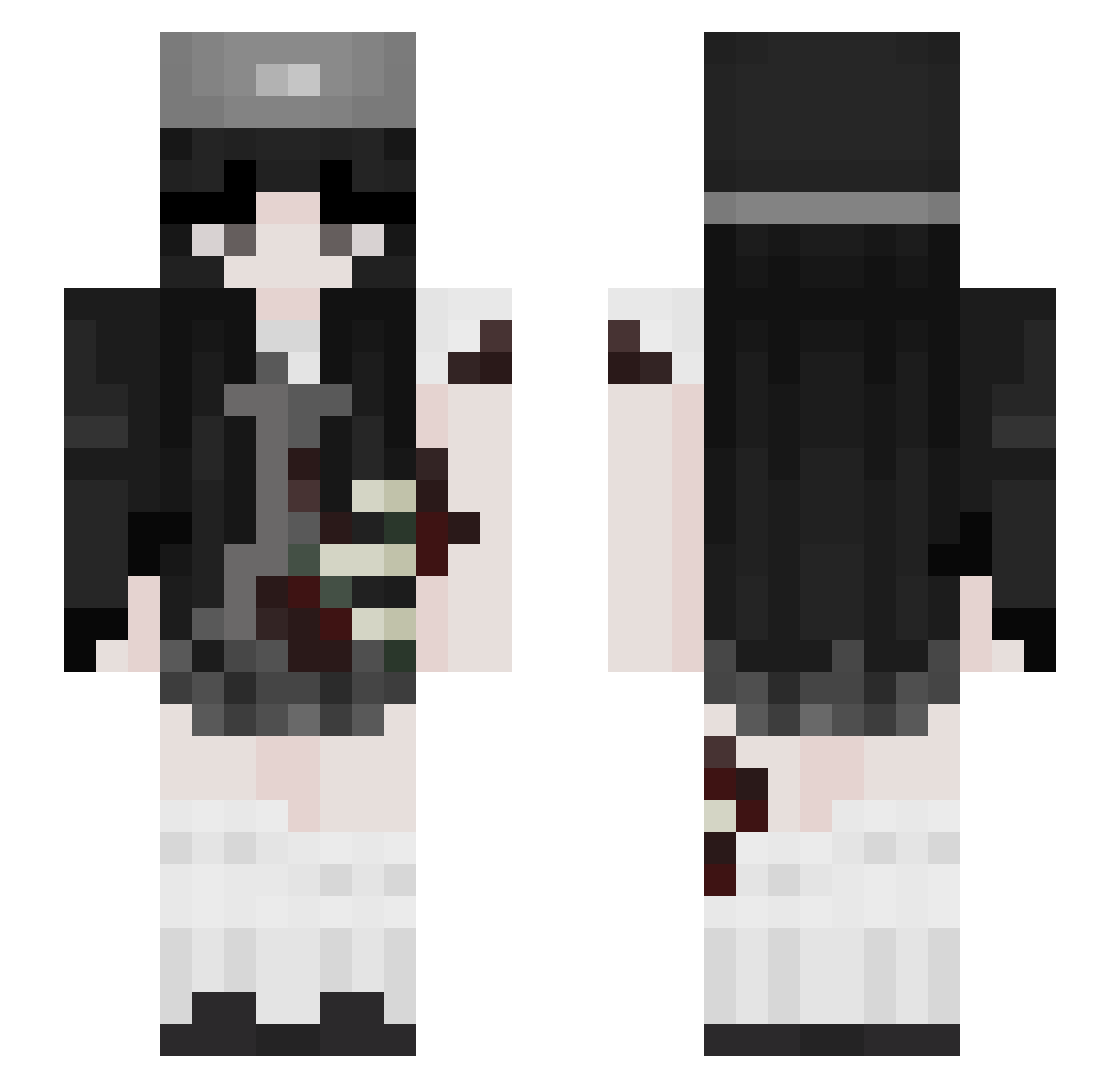 Asgarevers Minecraft skin, front and back view