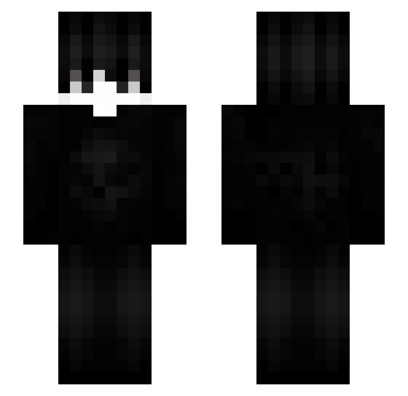vscular Minecraft skin, front and back view