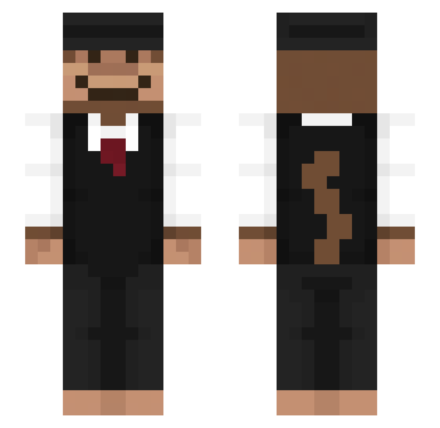 Tullemannen Minecraft skin, front and back view